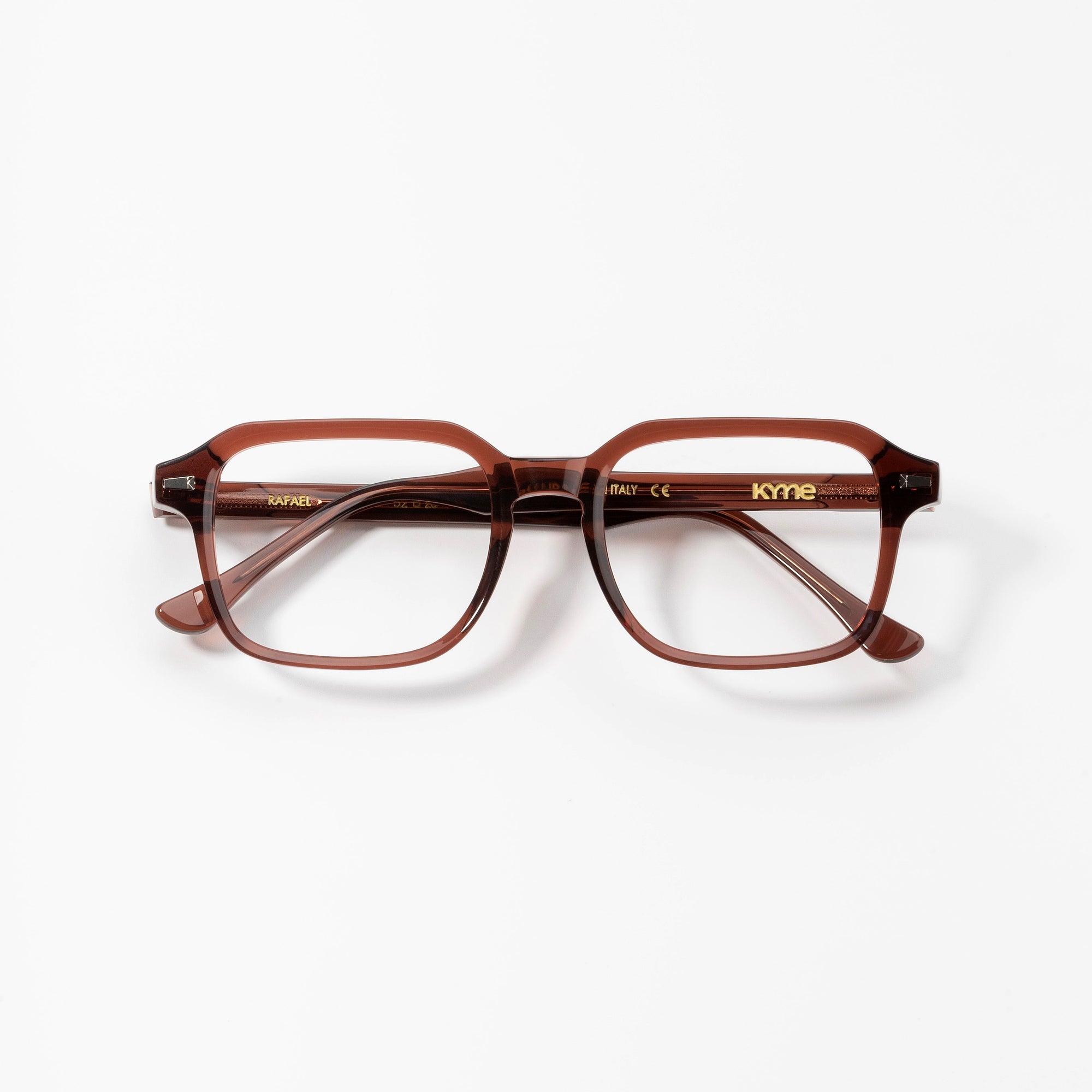 Kyme Eyewear Kyme Rafael Browne Sunglasses - Handmade Italian Eyewear for Classic Style. Color Browne, Size Medium