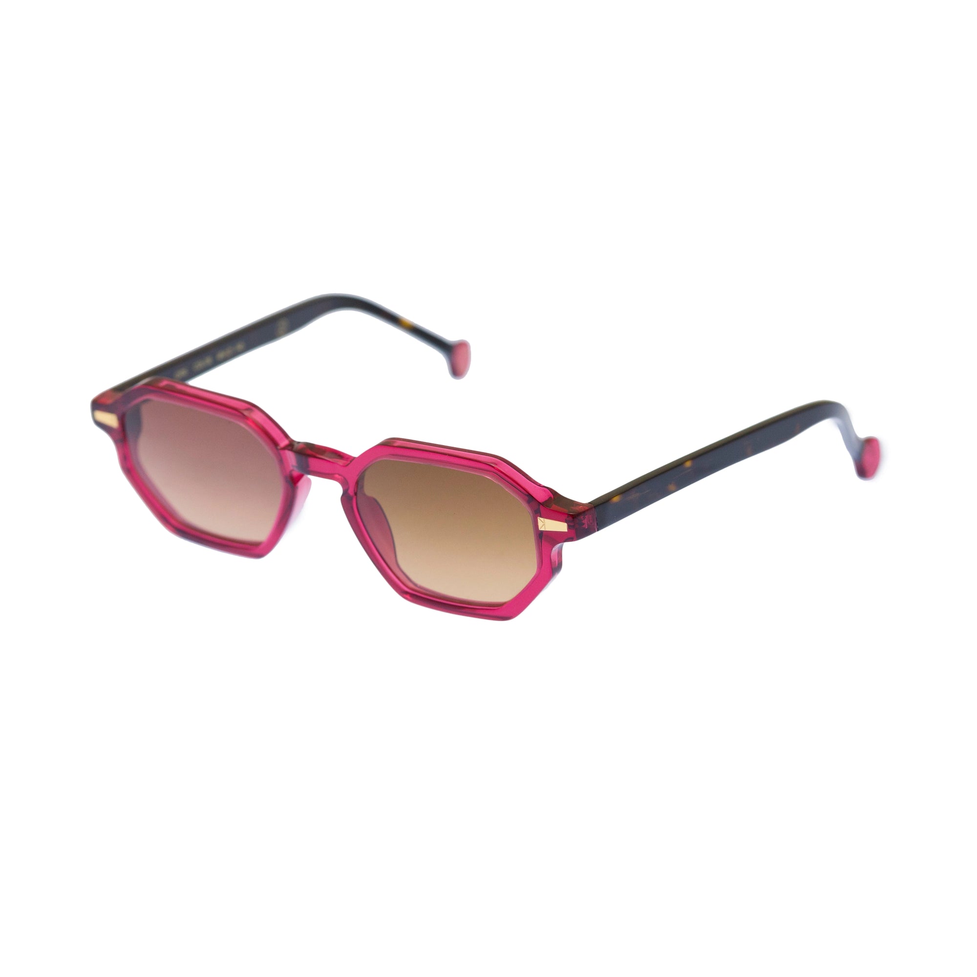 Kyme Eyewear Otis: octagonal vintage sunglasses. Color Tortoise, Material Acetate cellulose, Size Small