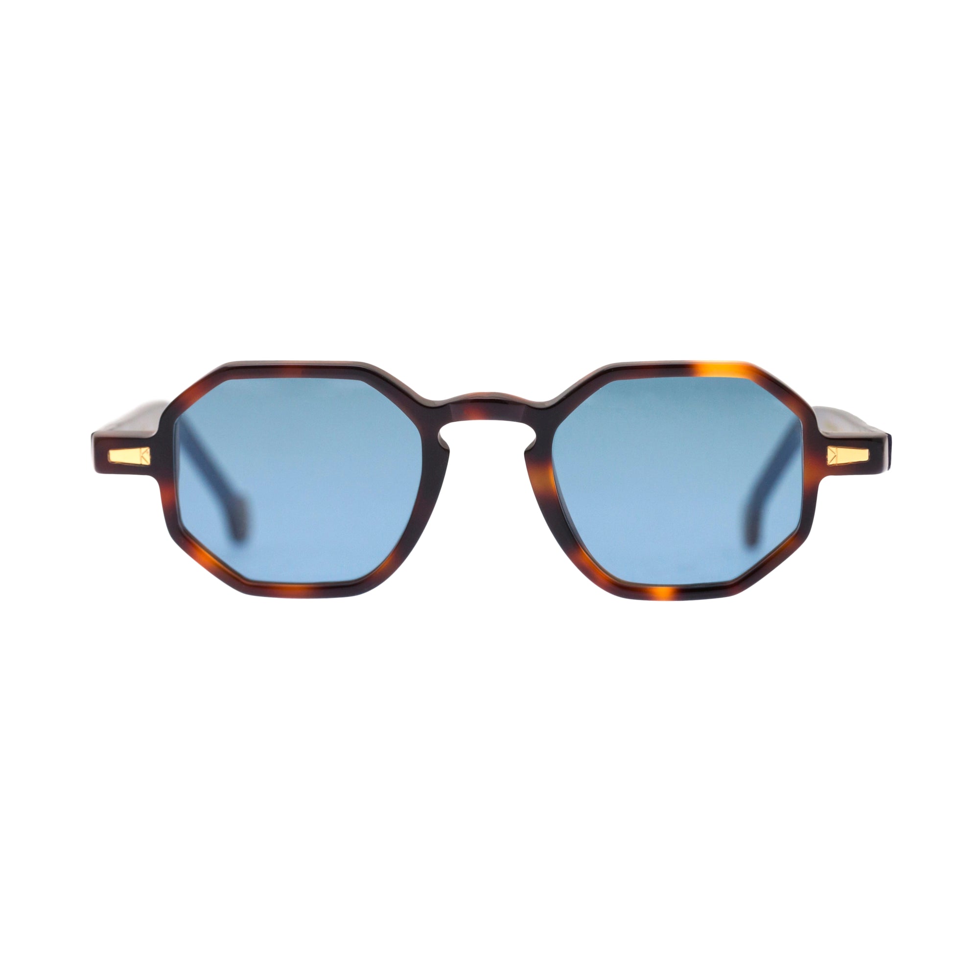 Kyme Eyewear Rio: vintage octagonal sunglasses. Color Honey, Material Acetate cellulose, Size Small