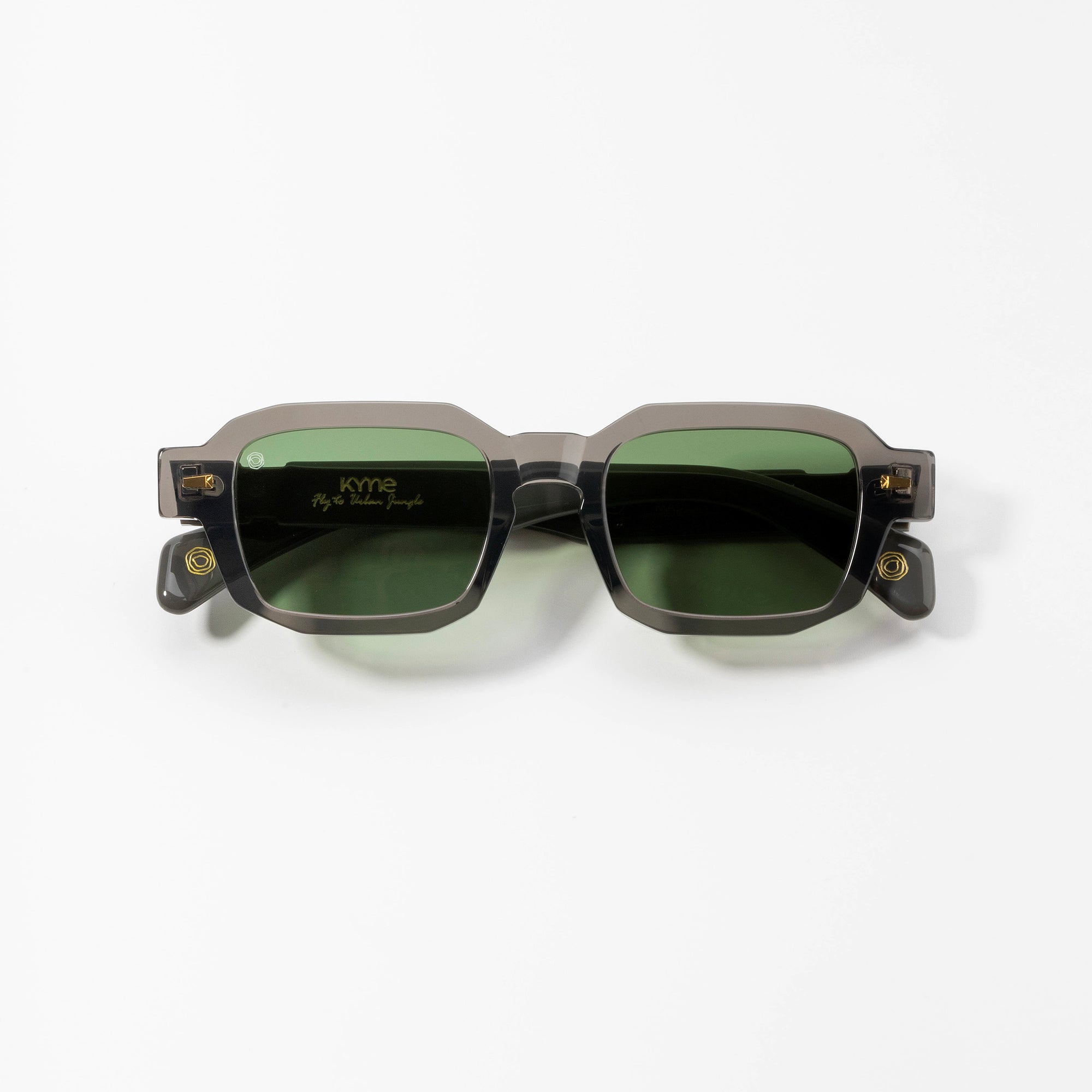 Kyme Eyewear Kyme Pulse Grey Sunglasses - Handmade Bold Italian Eyewear. Color Grey, Size Medium