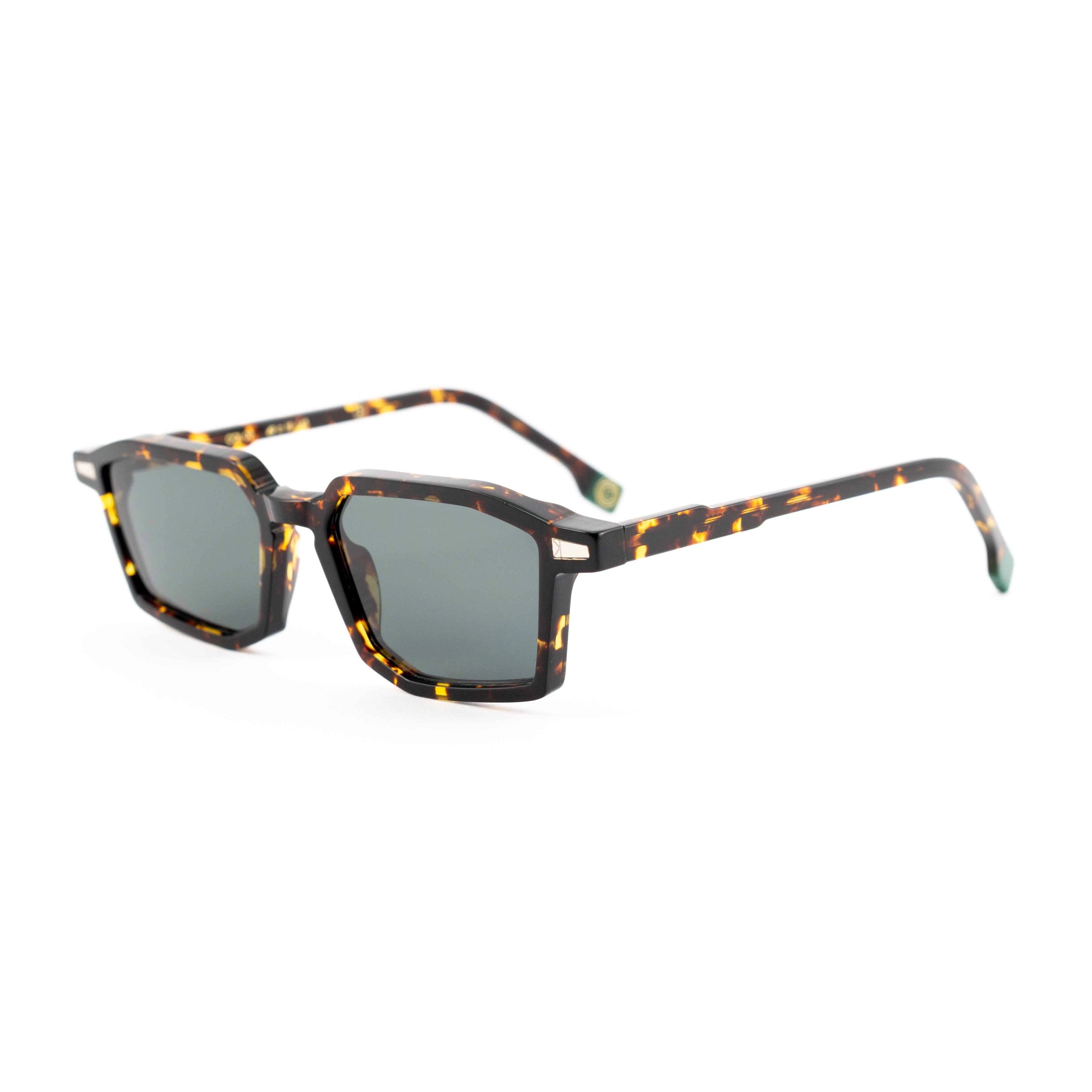 Kyme Eyewear Javier: rectangular sunglasses. Color Honey, Material Acetate cellulose, Size Medium