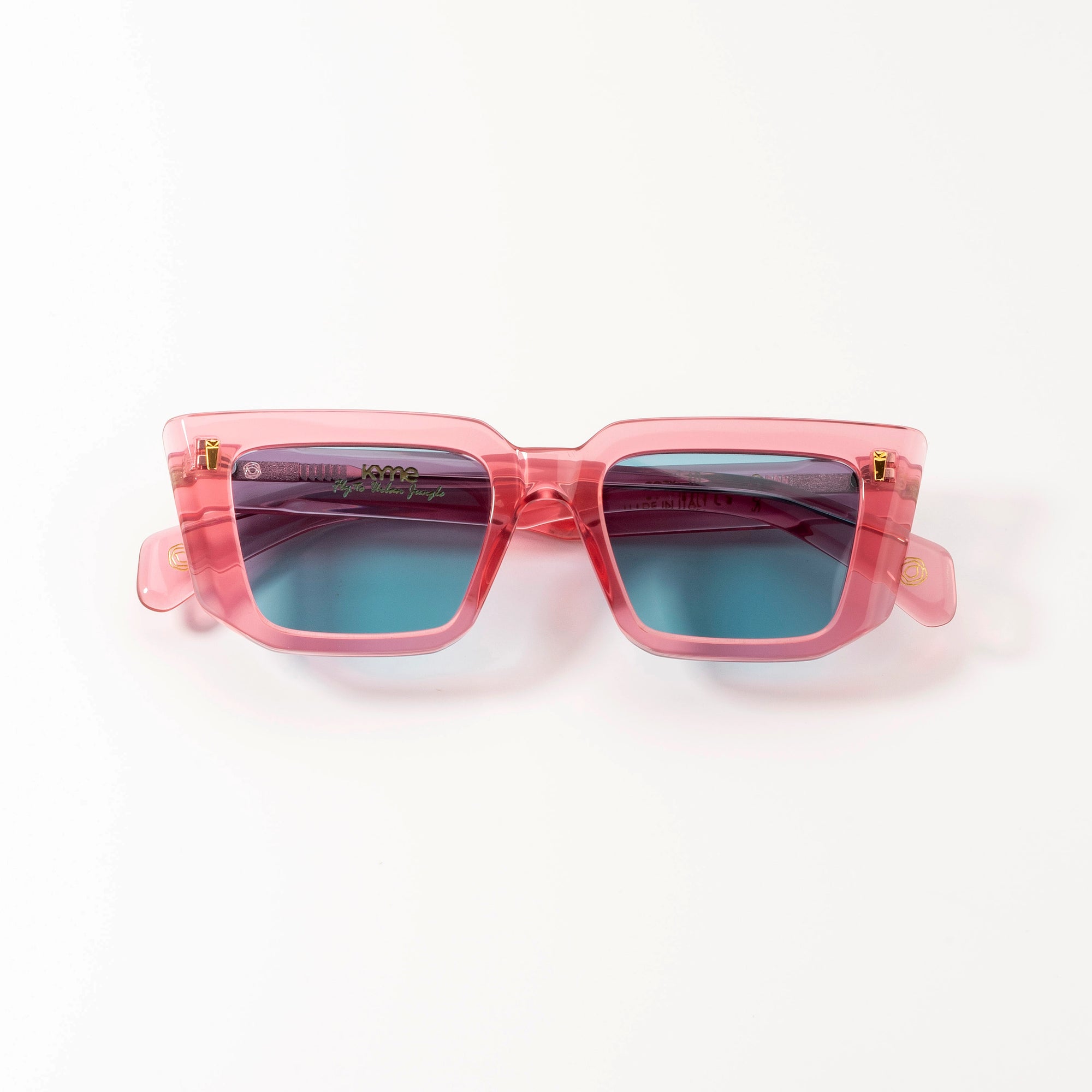 Kyme Eyewear Cozy10: streetwear bold rectangular sunglasses. Color Purple, Material Acetate cellulose, Size Large