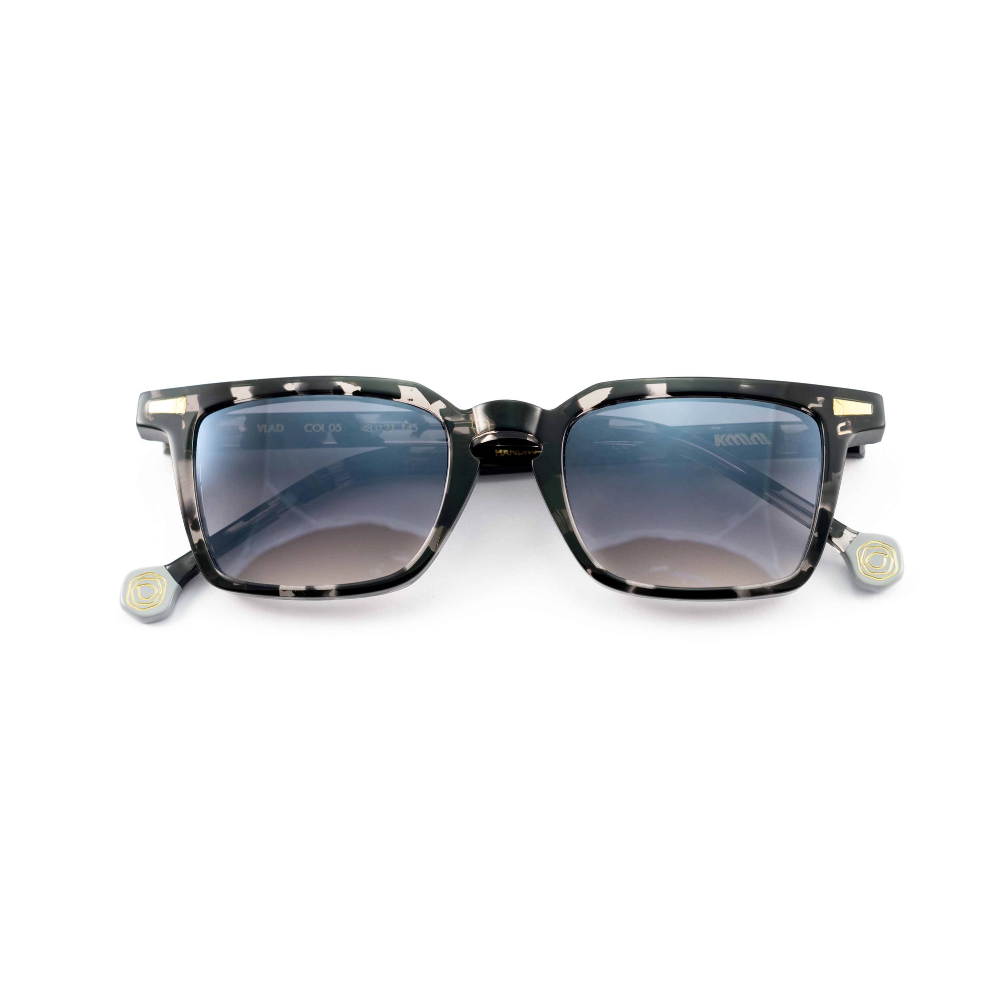 Kyme Eyewear Vlad: vintage rectangular sunglasses. Color Tobacco, Material Acetate cellulose, Size Small