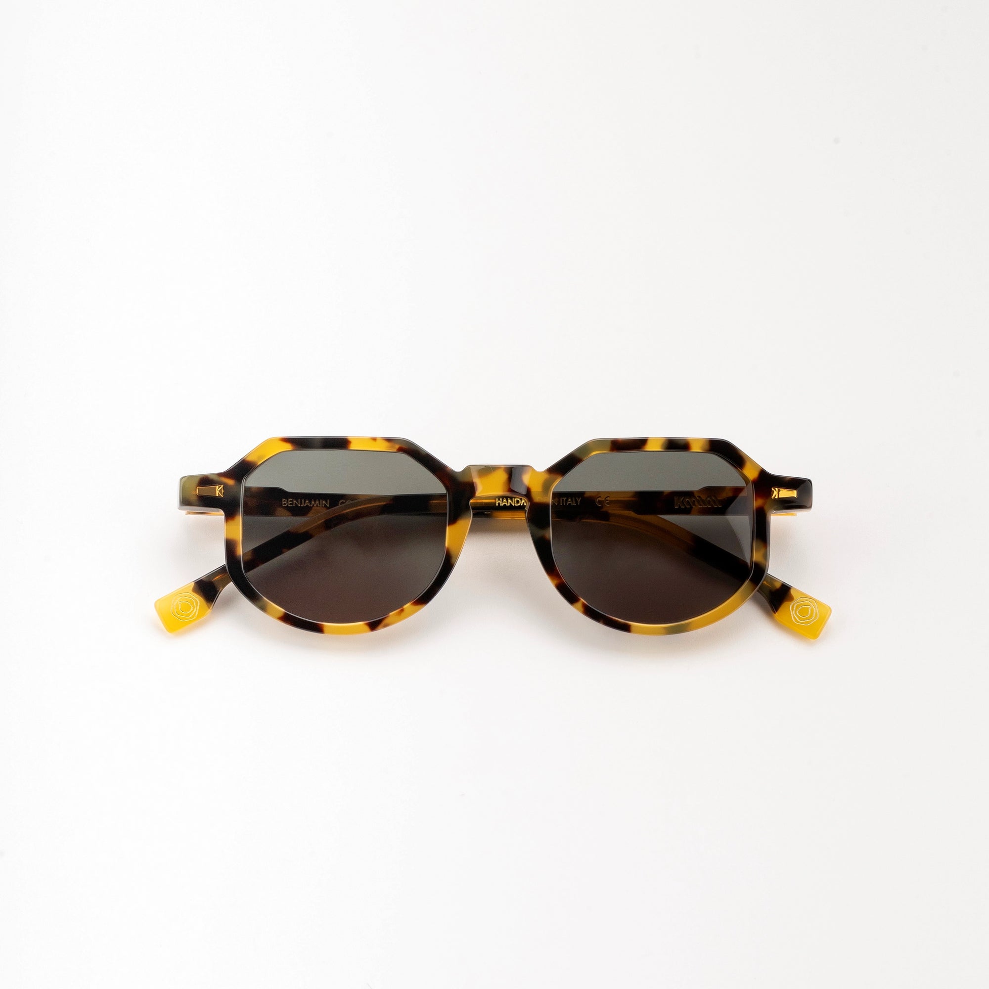 Kyme Eyewear Kymini Benjamin Sunglasses. Color Tortoise, Material Acetate cellulose, Size Medium