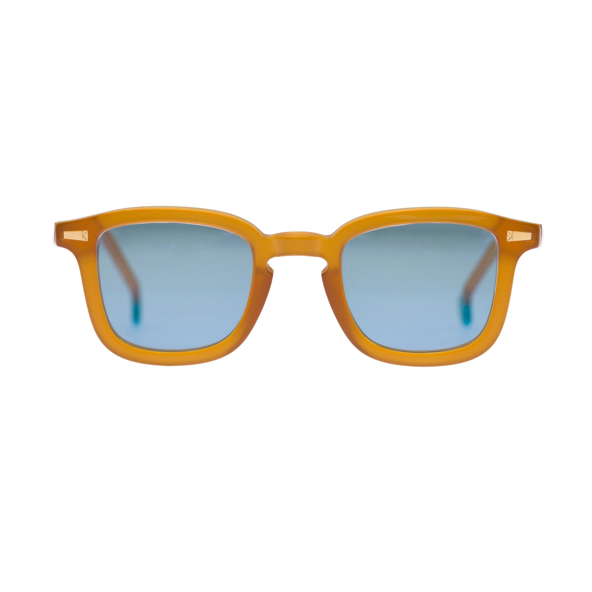 Kyme Eyewear Dionysis: squared vintage sunglasses. Color Honey/tortoise, Material Acetate cellulose, Size Medium