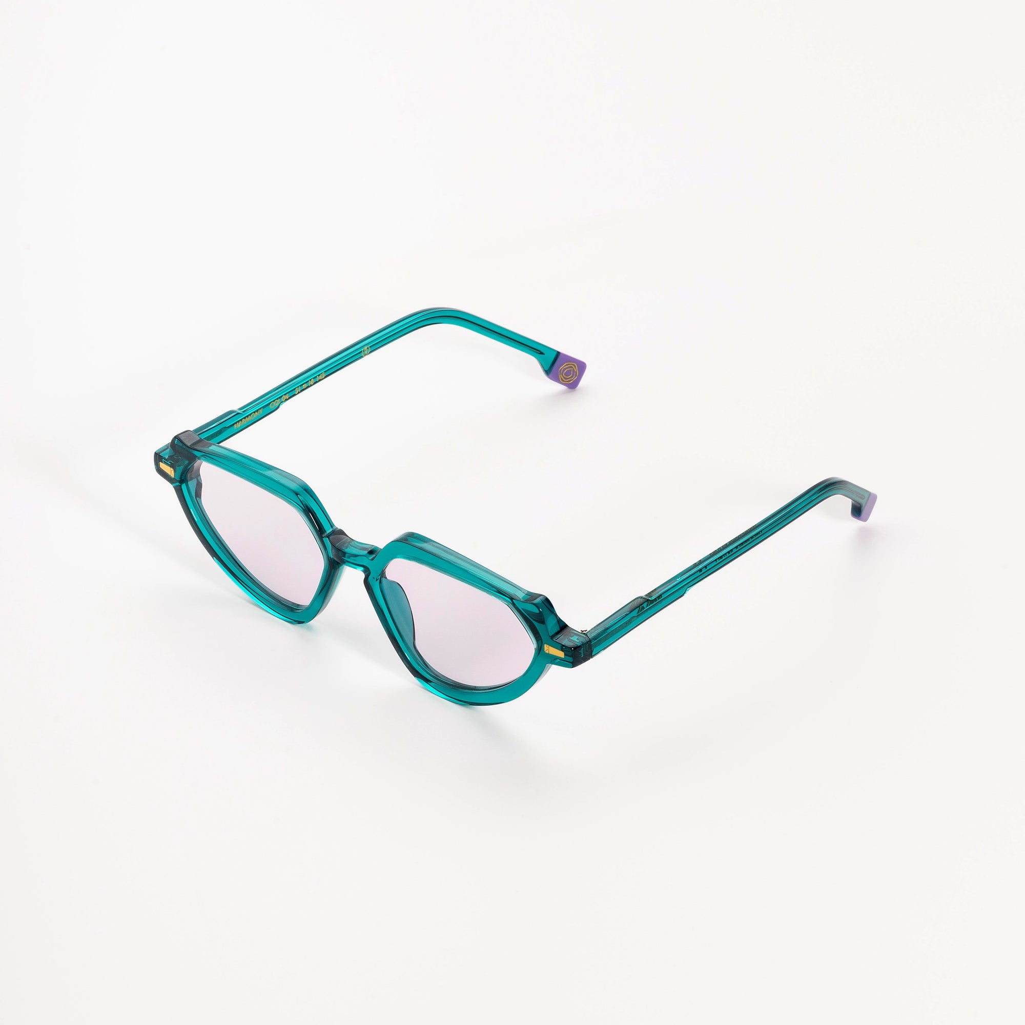 Kyme Eyewear Kyme Harmony: Geometric Italian Sunglasses with Vintage Flair. Color Sea Water, Material Acetate cellulose, Size Medium