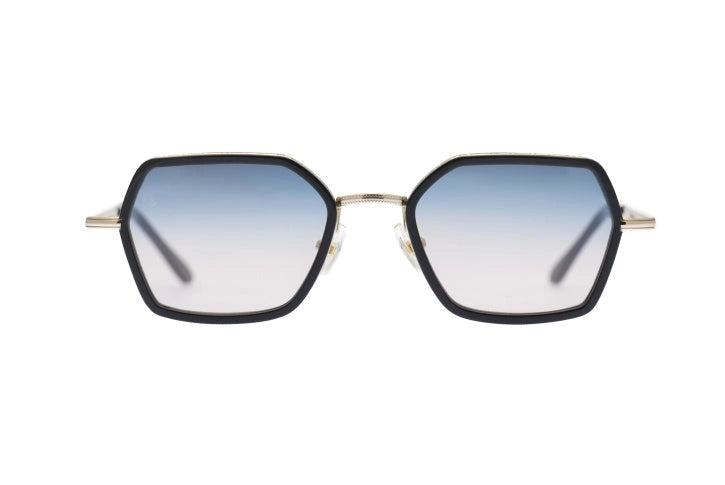 Kyme Eyewear Ben: squared vintage sunglasses. Color Tortoise, Material Stainless steel/Acetate, Size Medium
