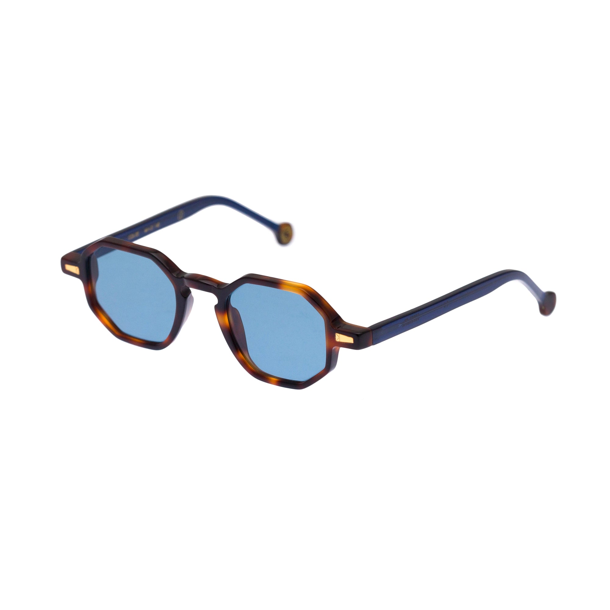 Kyme Eyewear Rio: vintage octagonal sunglasses. Color Dark avana, Material Acetate cellulose, Size Small