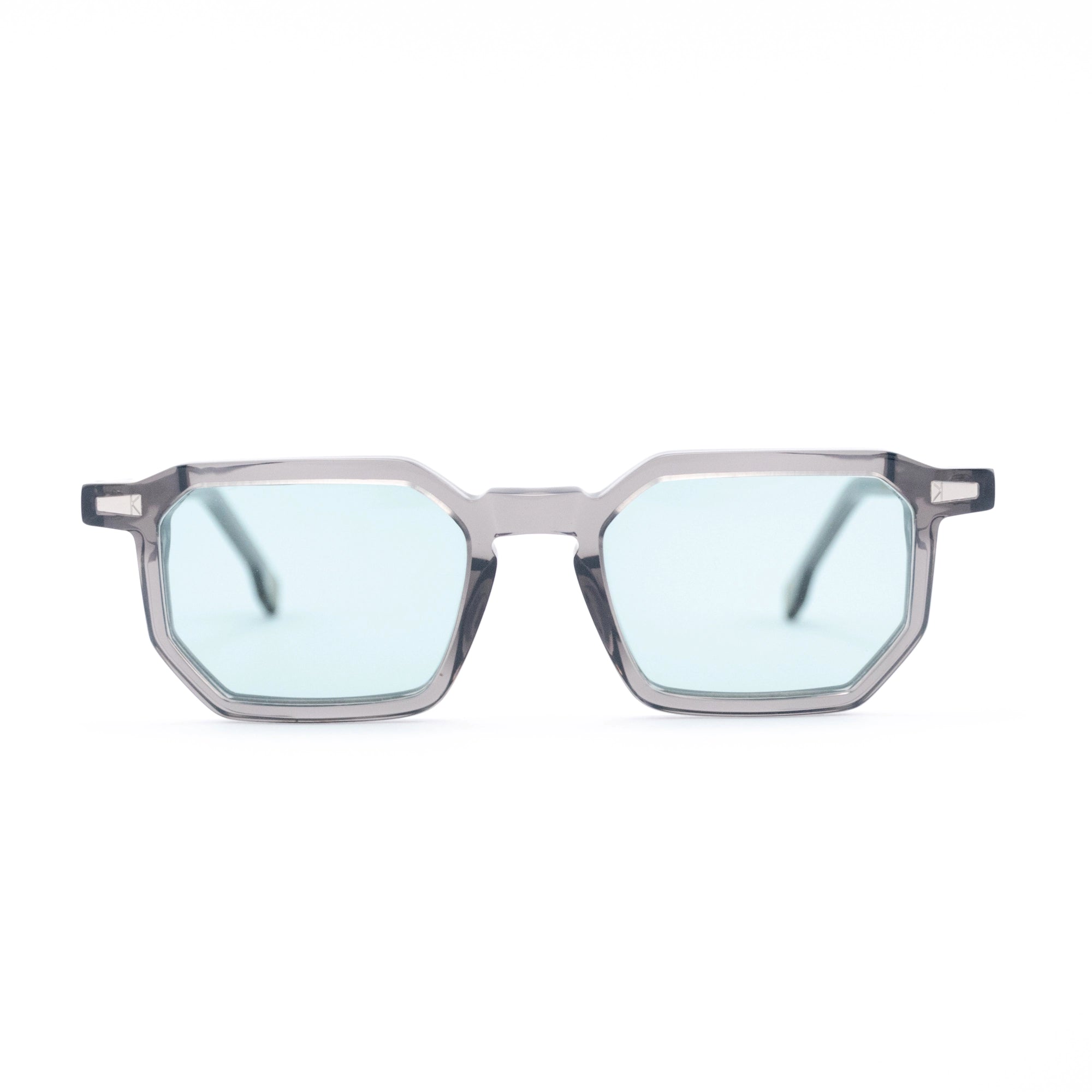 Kyme Eyewear IDALGO4: rectangular vintage sunglasses. Color Grey, Material Acetate cellulose, Size Medium