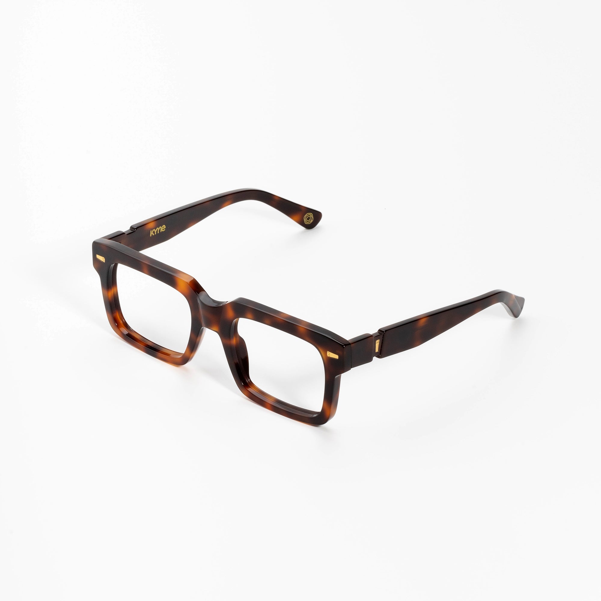 Kyme Eyewear Kyme Etienne Dark Avana Sunglasses - Bold Handmade Italian Eyewear. Color Dark Avana, Size Medium