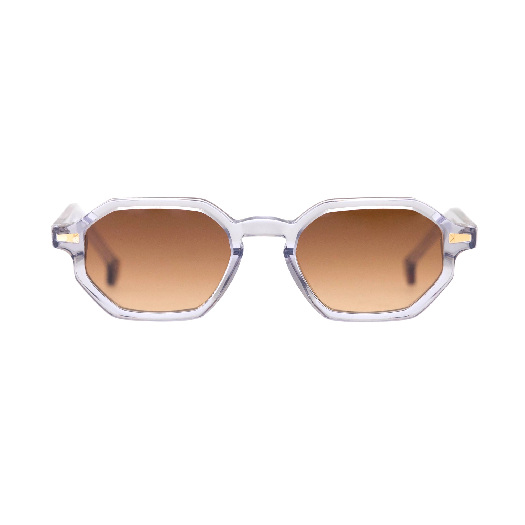 Kyme Eyewear Otis: octagonal vintage sunglasses. Color Yellow, Material Acetate cellulose, Size Small