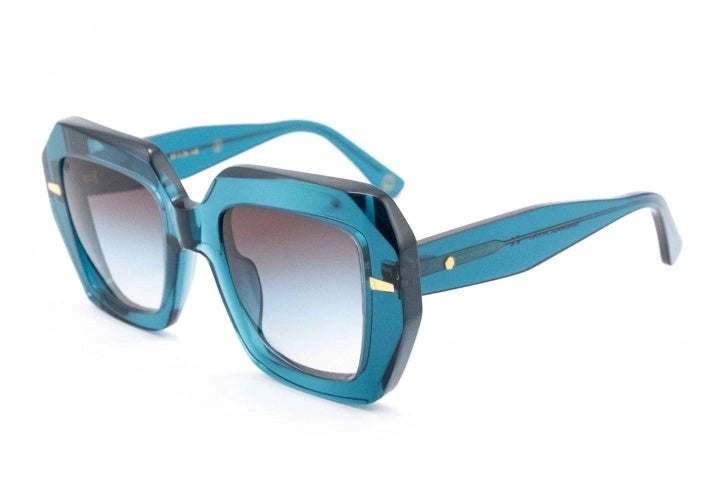 Kyme Eyewear Emma: oversize squared sunglasses. Color Tobacco, Material Acetate cellulose, Size Large