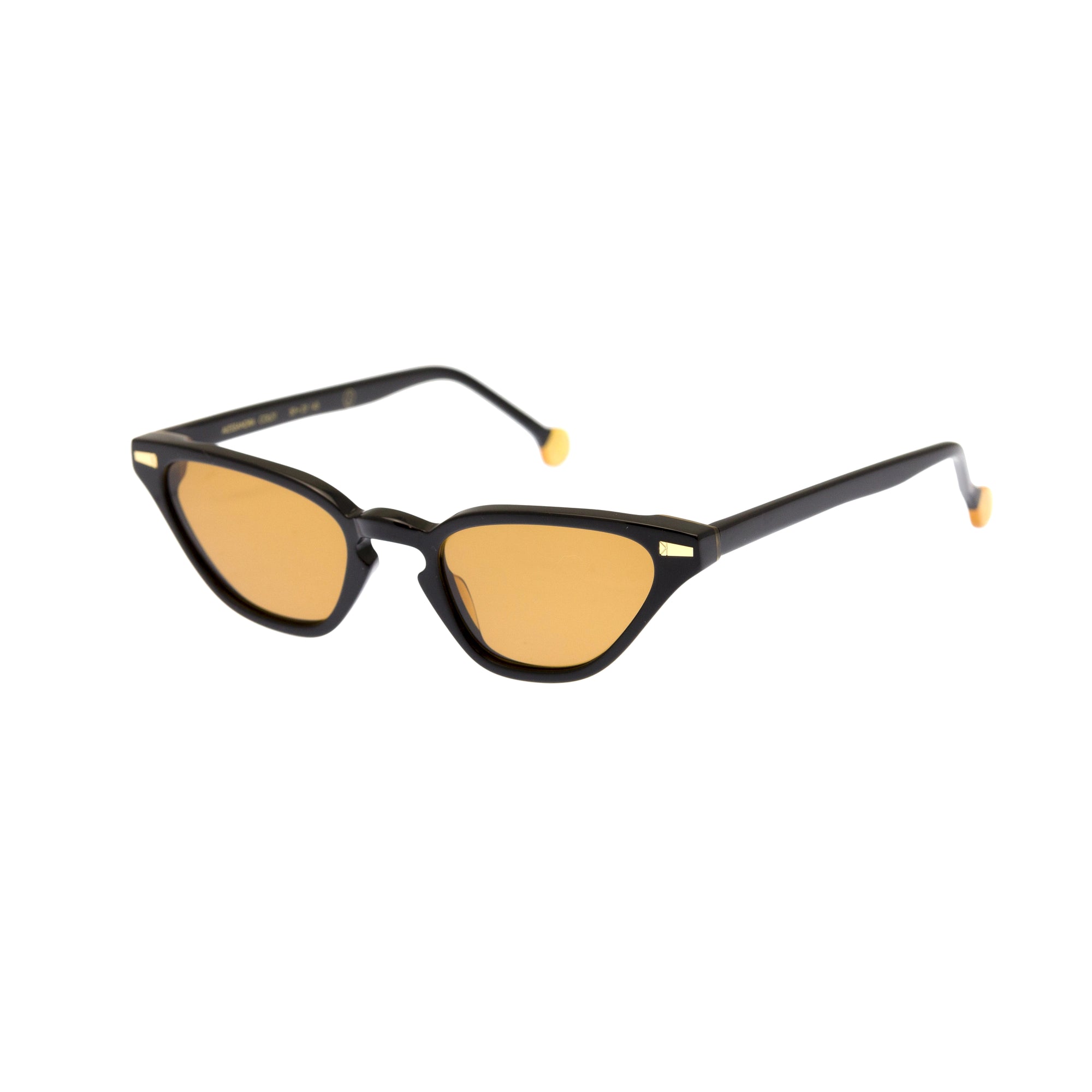 Kyme Eyewear Alessandra: cat-eye vintage sunglasses. Color Black, Material Acetate cellulose, Size Small
