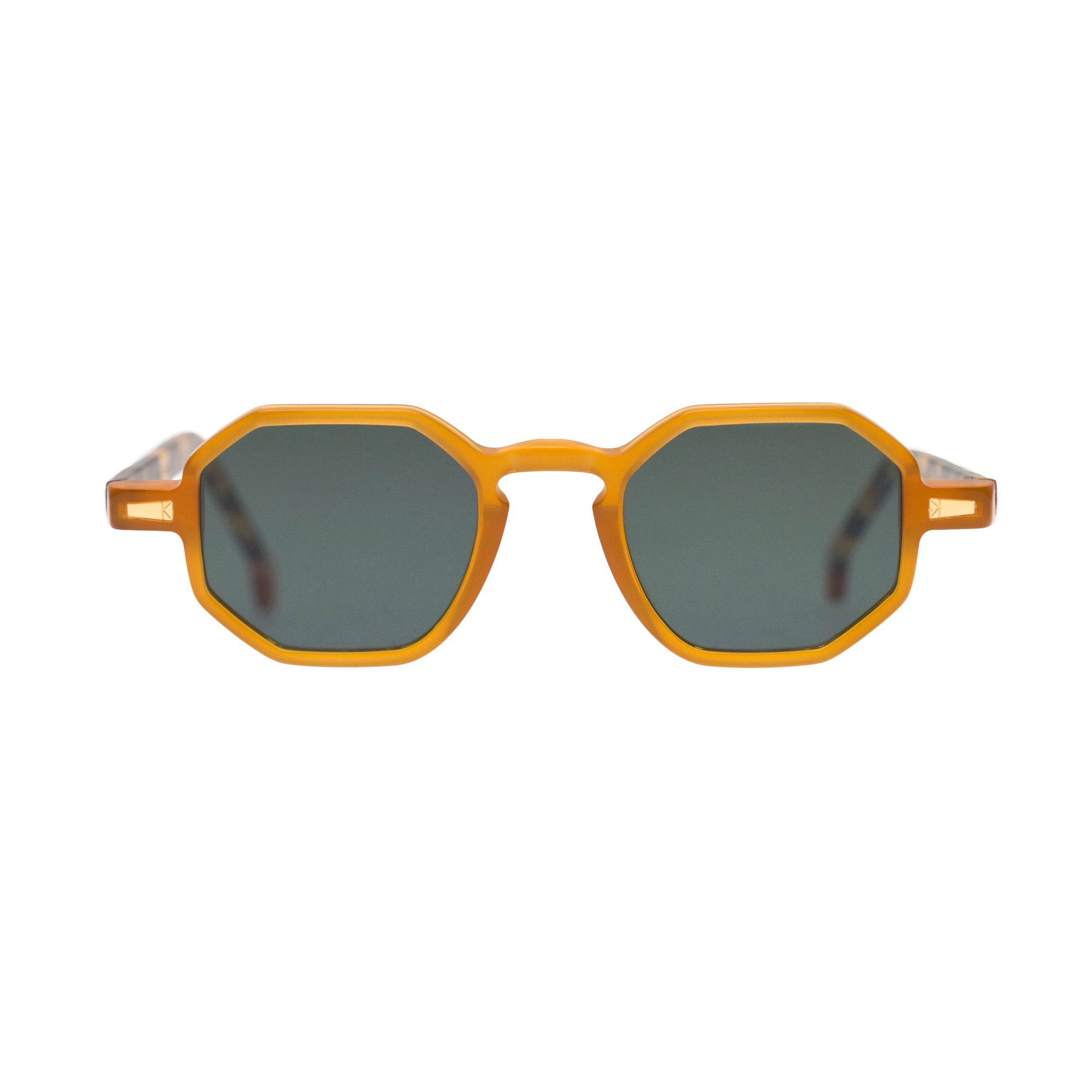 Kyme Eyewear Rio: vintage octagonal sunglasses. Color Honey, Material Acetate cellulose, Size Small