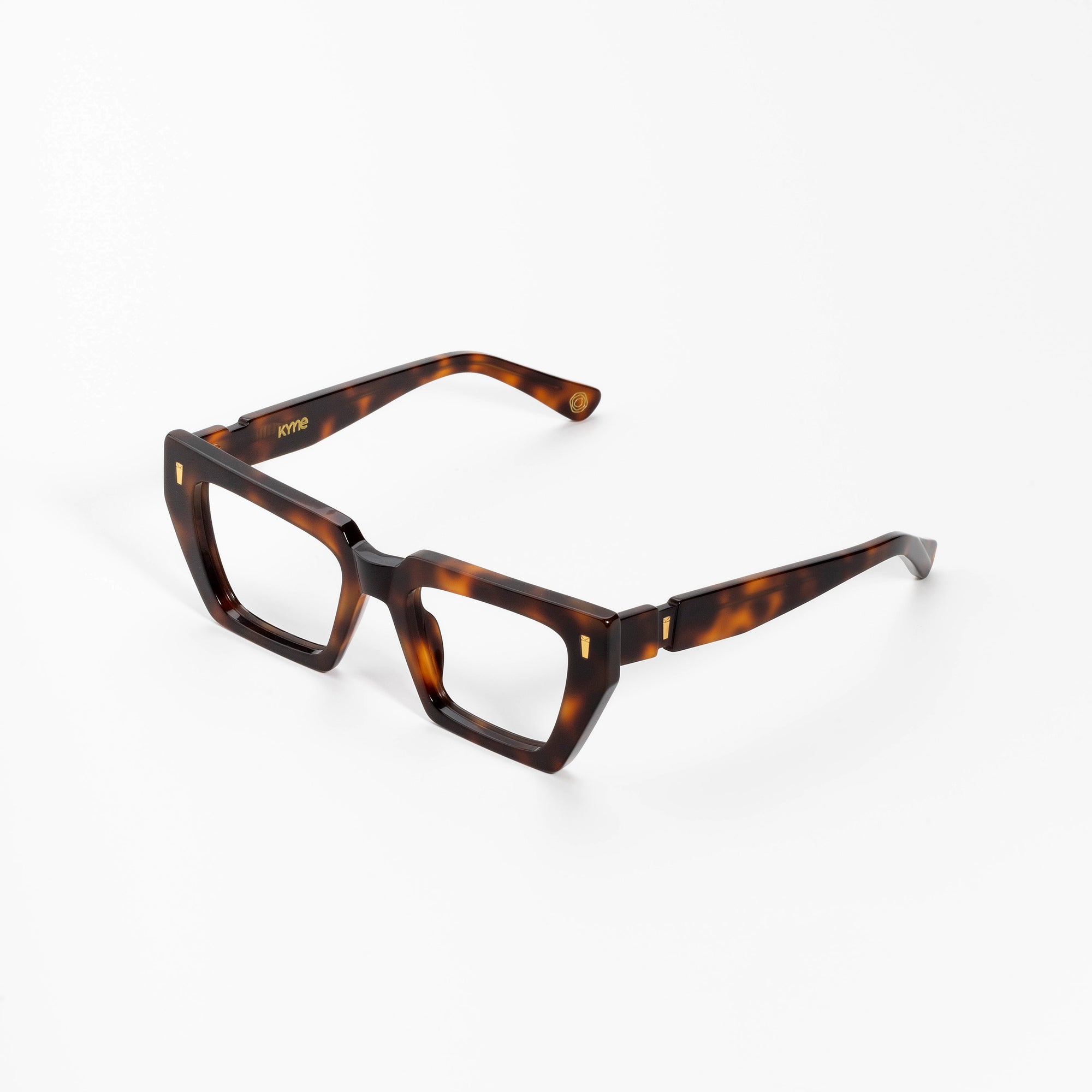 Kyme Eyewear Kyme Sienna Dark Avana Sunglasses - Bold Handmade Italian Eyewear. Color Dark Avana, Size Medium