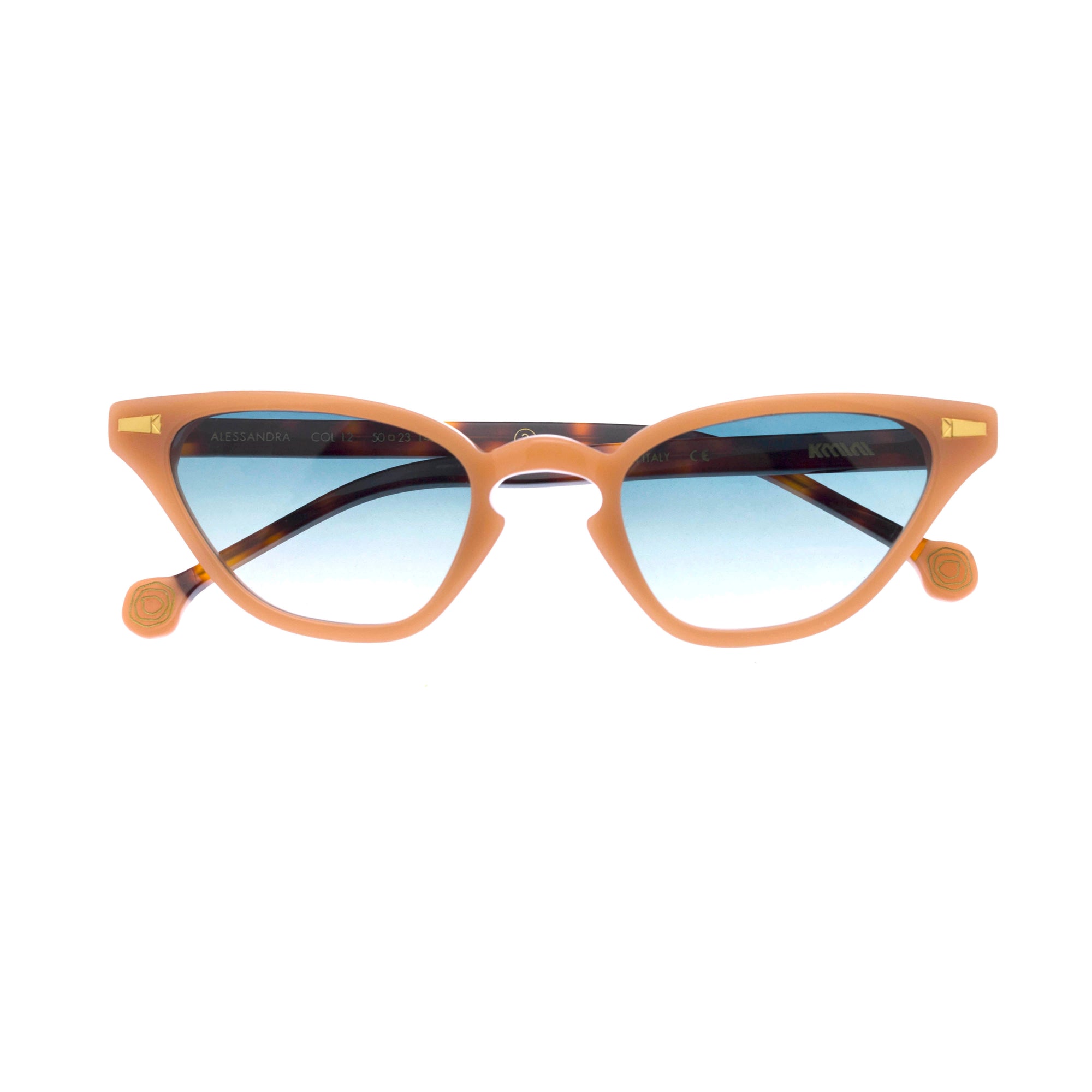 Kyme Eyewear Alessandra: cat-eye vintage sunglasses. Color Pink, Material Acetate cellulose, Size Small