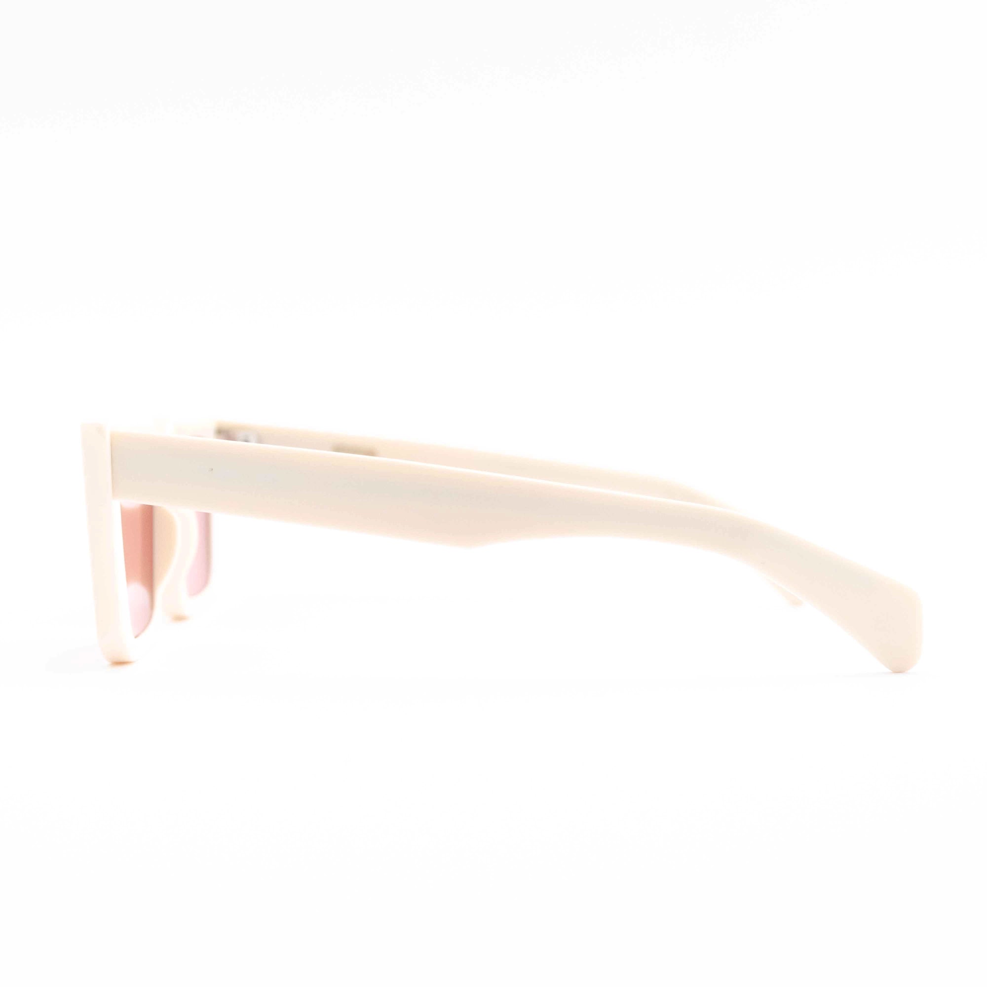 Kyme Eyewear COZY6: streetwear women bold rectangular sunglasses. Color White, Material Acetate cellulose, Size Large