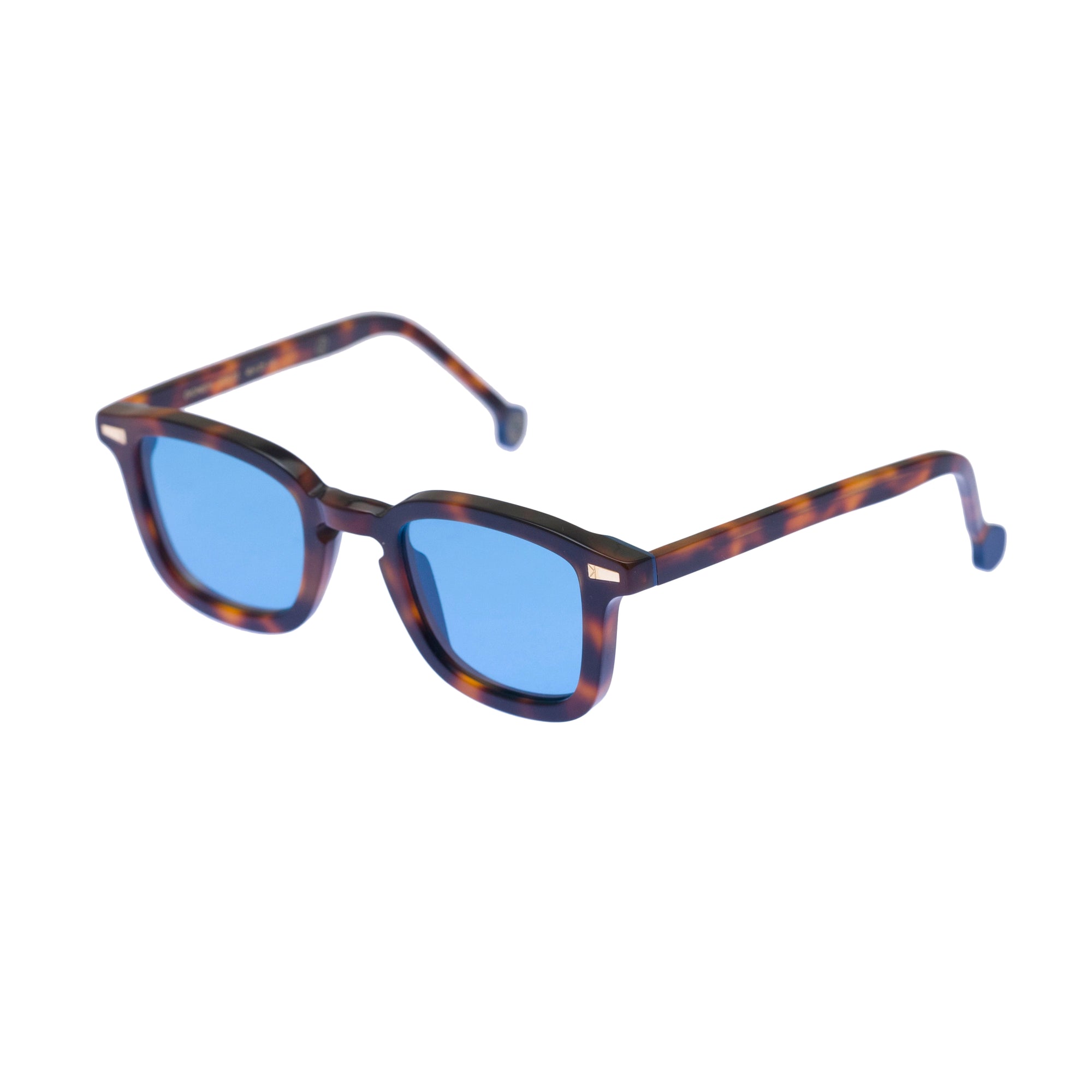 Kyme Eyewear Dionysis: squared vintage sunglasses. Color Tobacco, Material Acetate cellulose, Size Medium