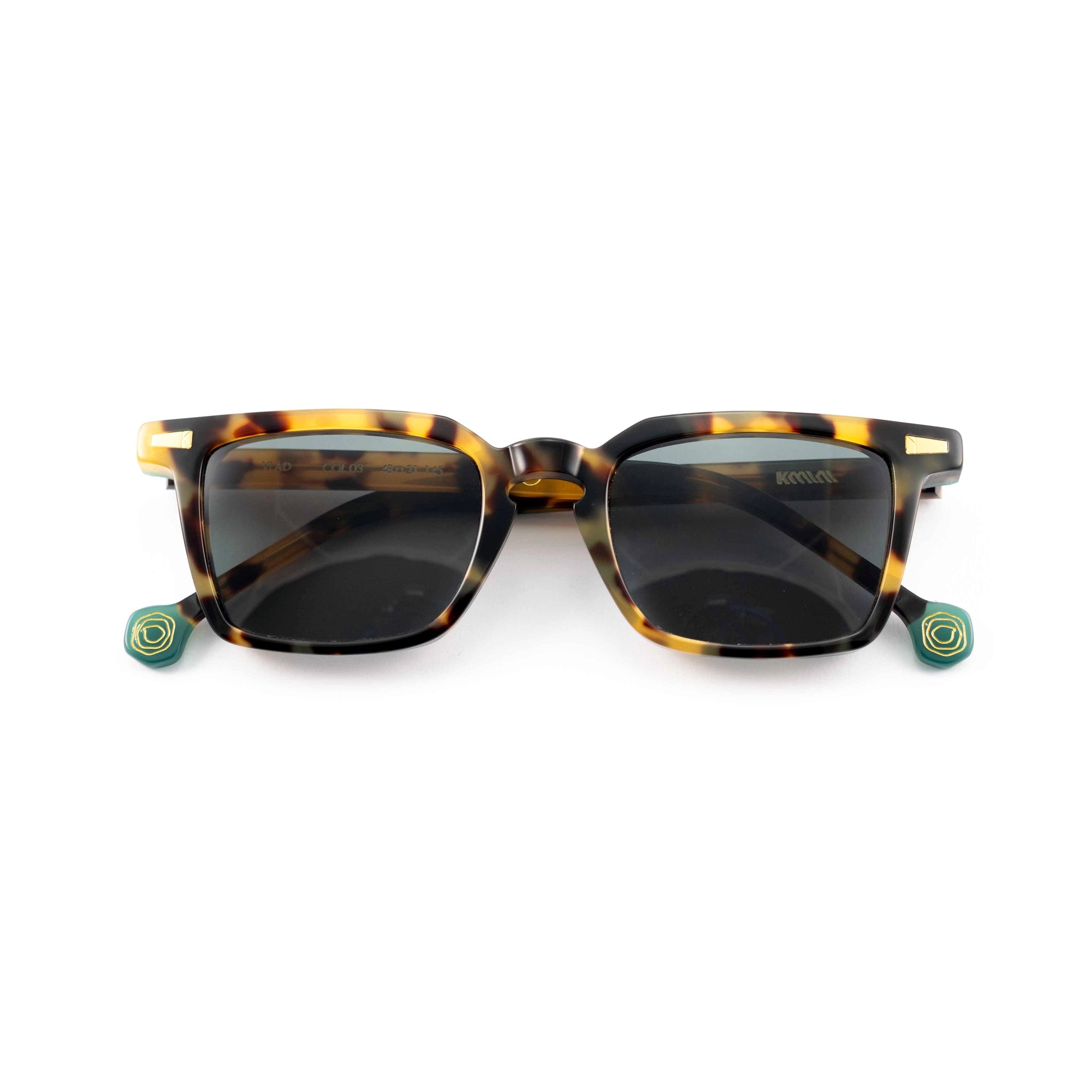 Kyme Eyewear Vlad: vintage rectangular sunglasses. Color Black, Material Acetate cellulose, Size Small