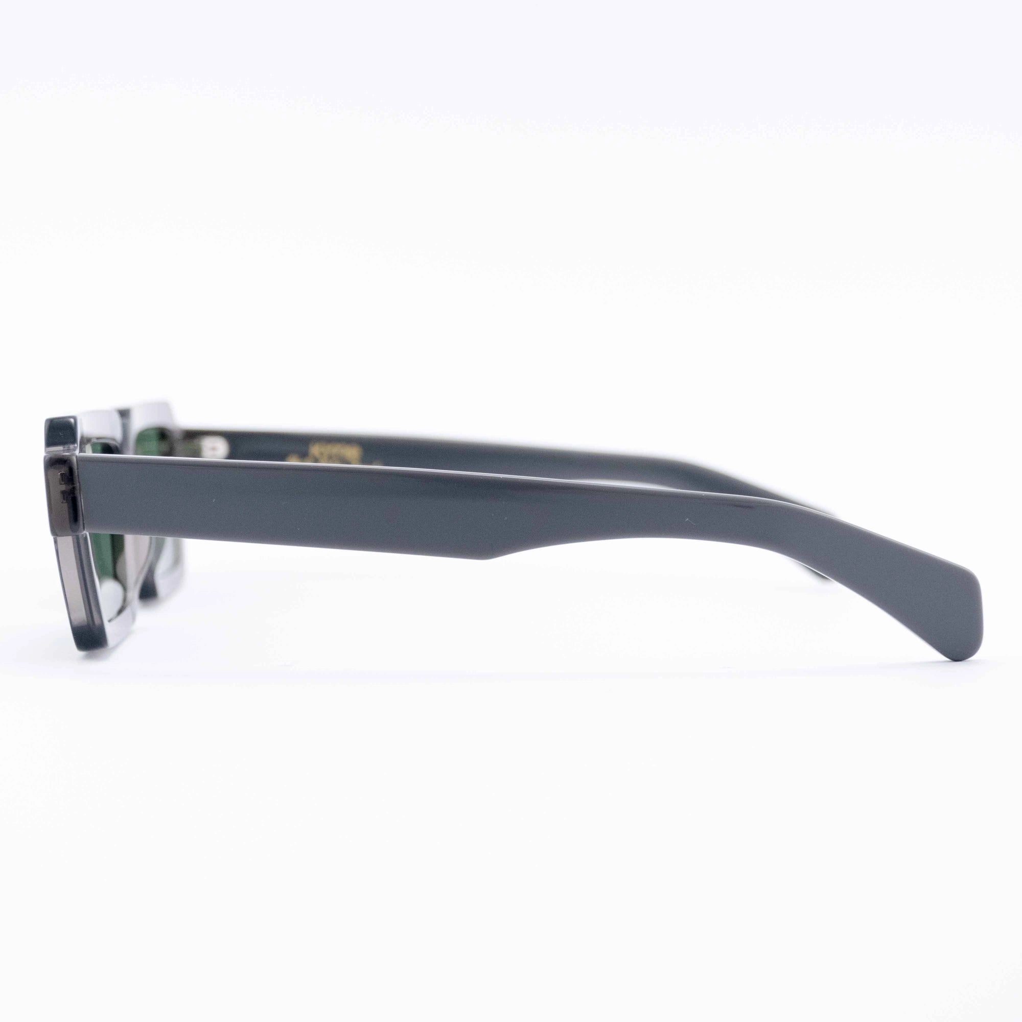 Kyme Eyewear Beaters: streetwear bold rectangular sunglasses. Color Grey, Material Acetate cellulose, Size Large