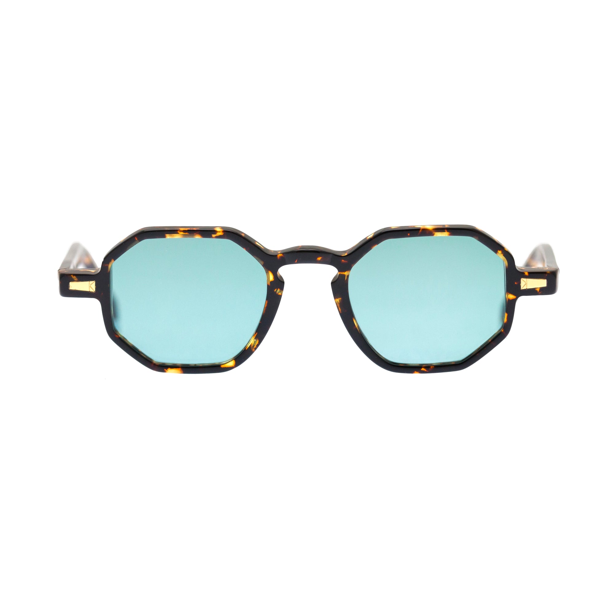 Kyme Eyewear Rio: vintage octagonal sunglasses. Color Transparent brown, Material Acetate cellulose, Size Small