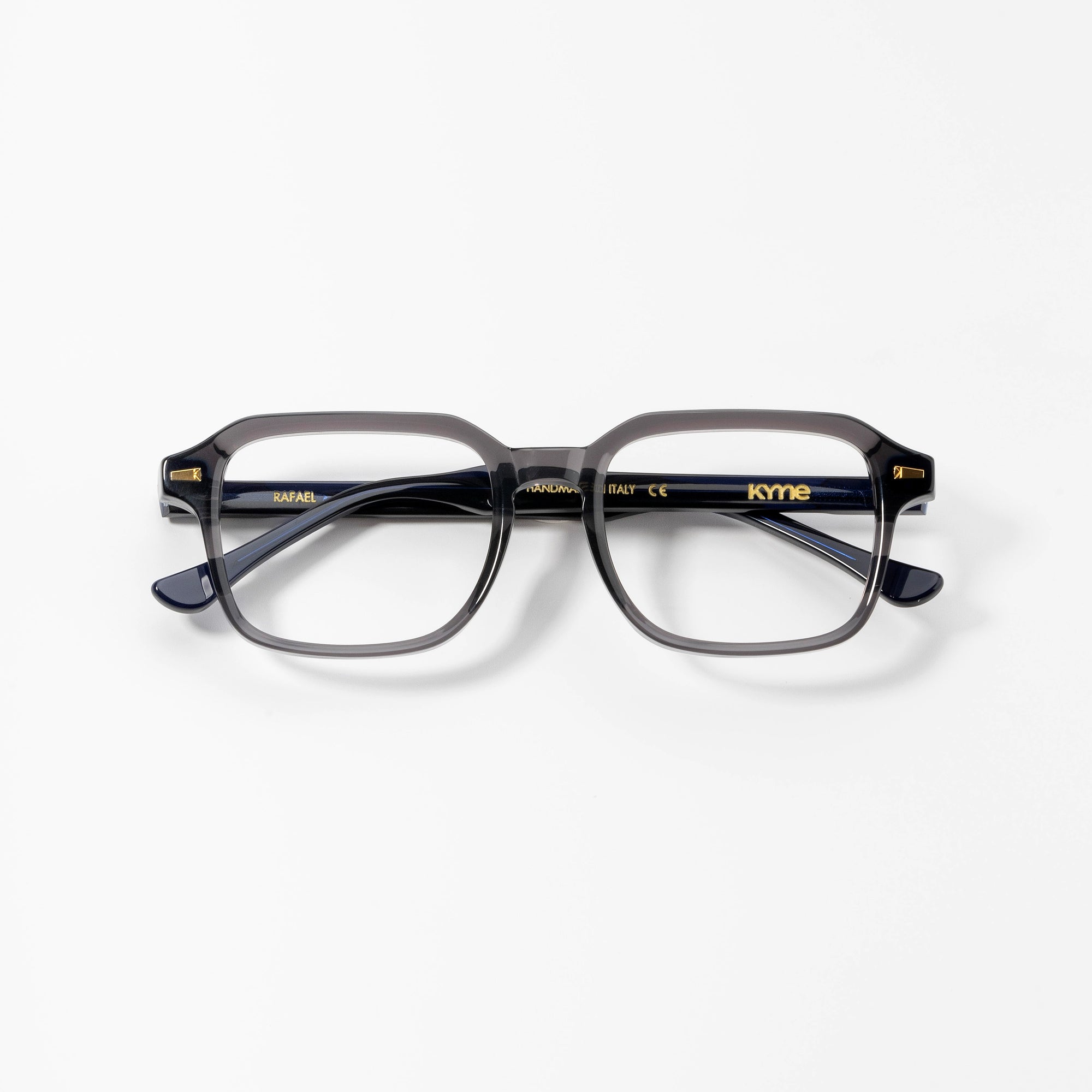 Kyme Eyewear Kyme Rafael Dark Grey Sunglasses - Handmade Italian Eyewear for Classic Style. Color Dark Grey, Size Medium