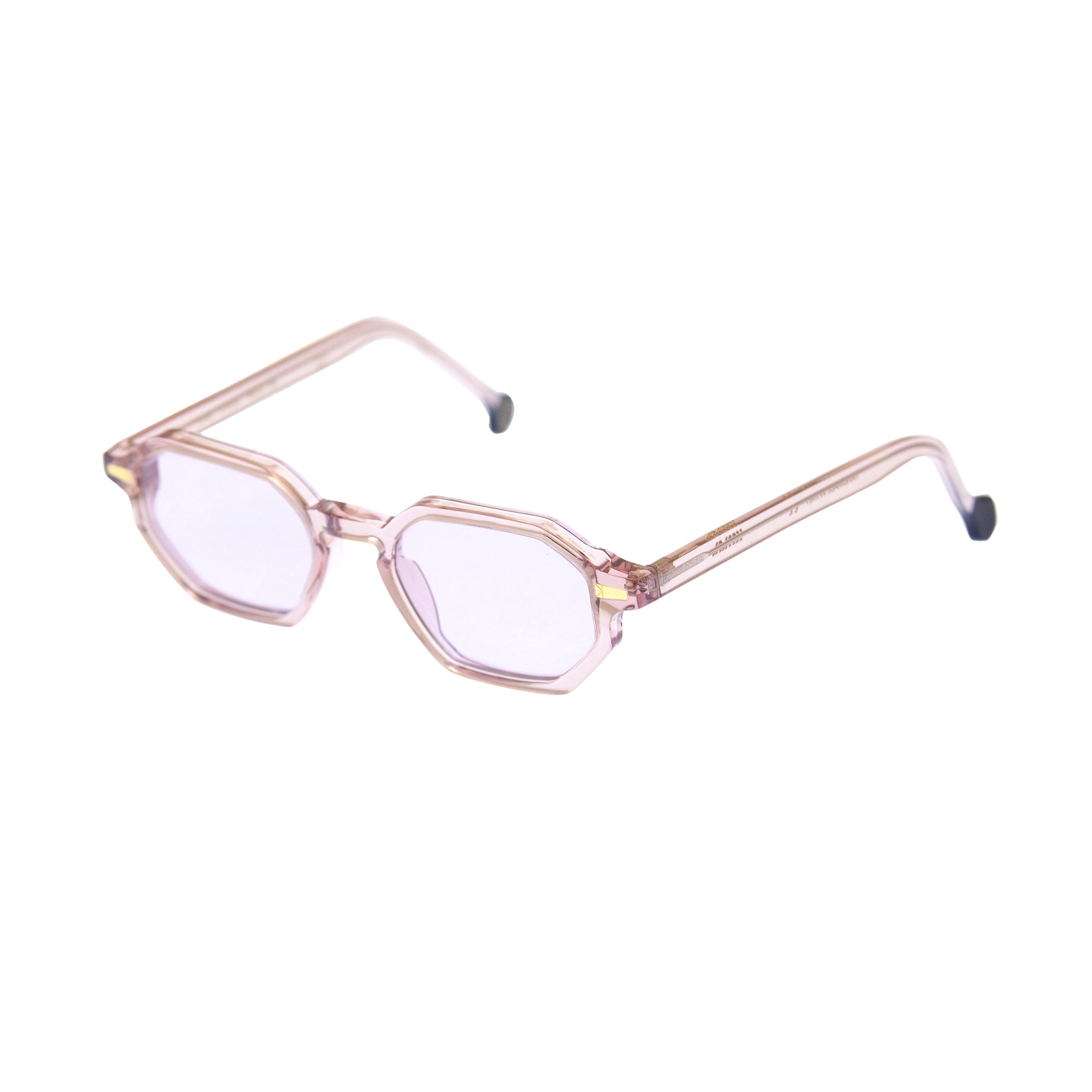Kyme Eyewear Otis: octagonal vintage sunglasses. Color Black, Material Acetate cellulose, Size Small