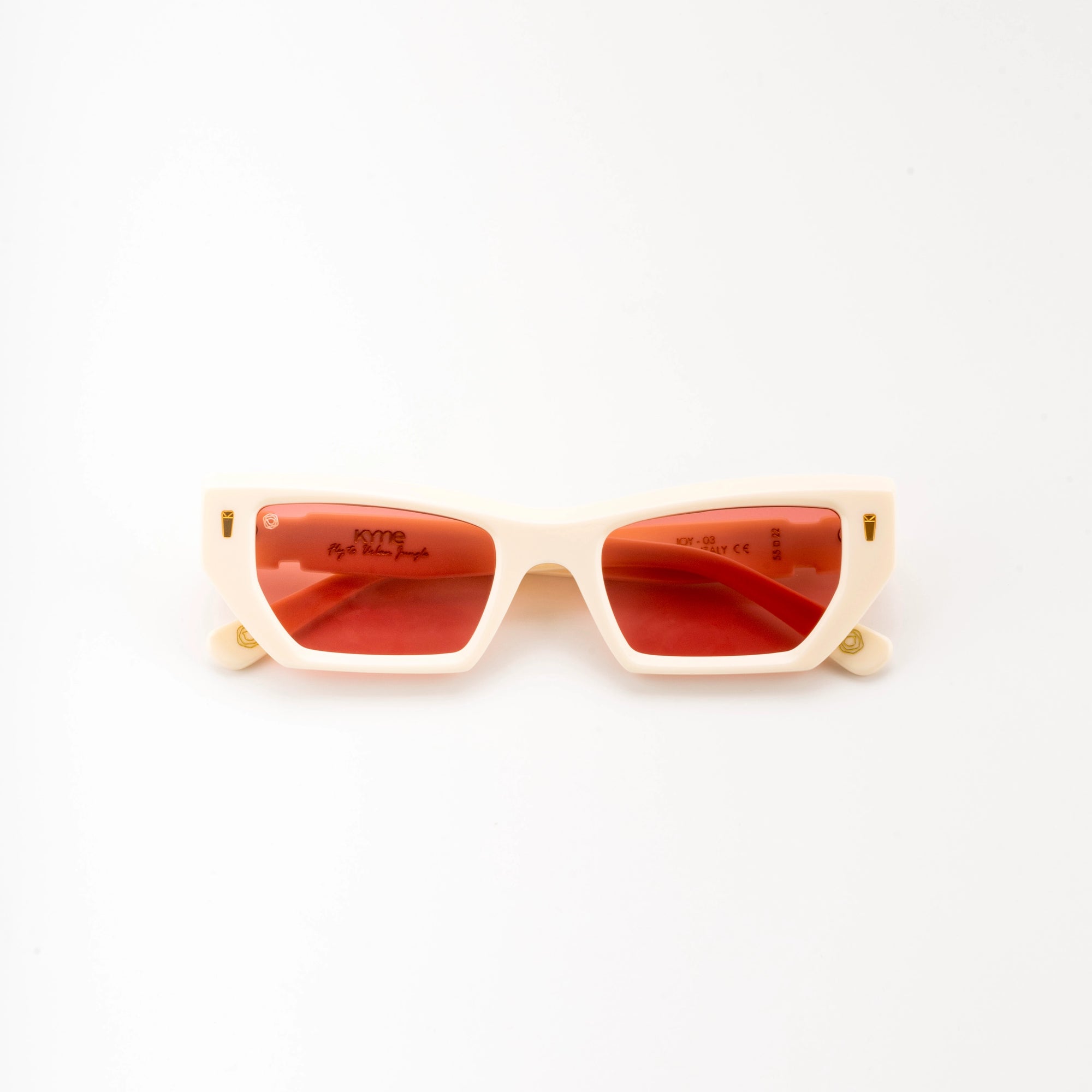 Kyme Eyewear Fly to Urban Joy Sunglasses. Color White, Material Acetate cellulose, Size Medium