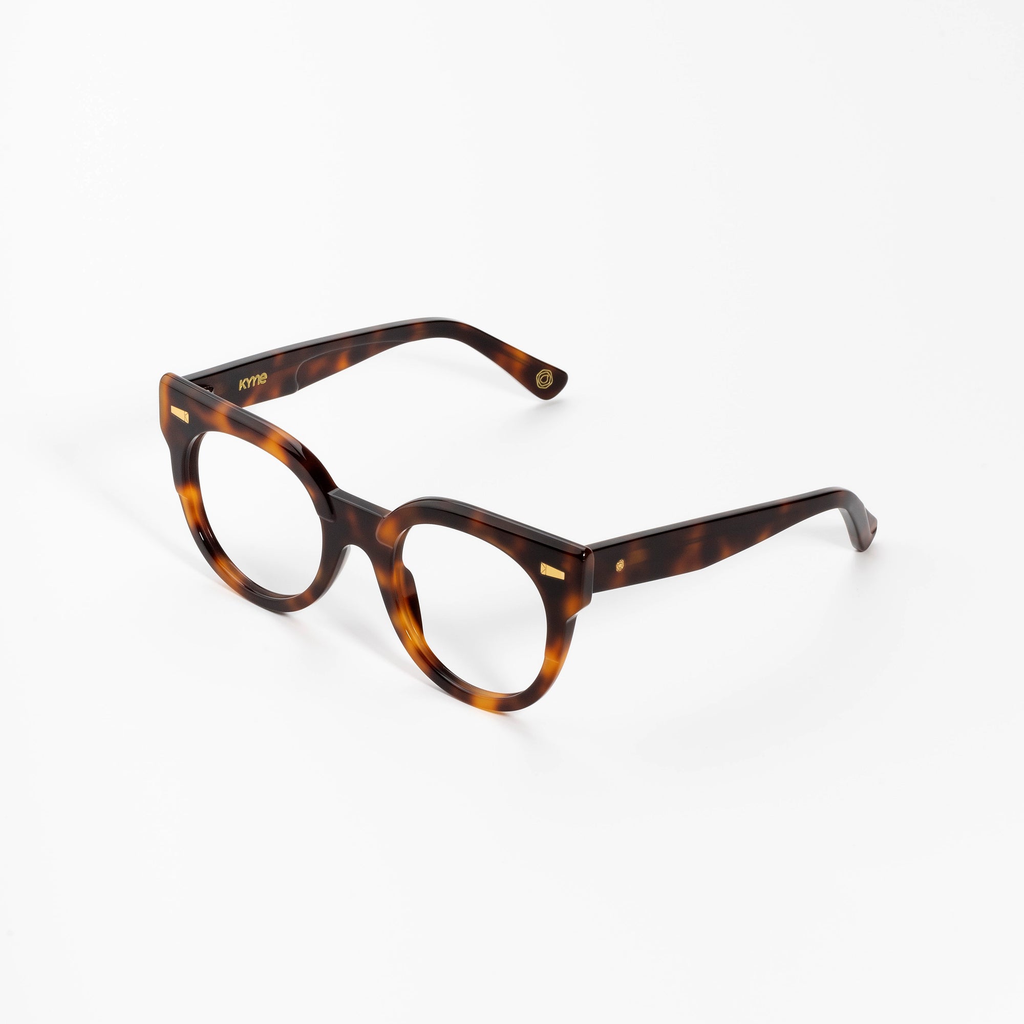 Kyme Eyewear Kyme Lea Dark Avana Sunglasses - Handmade Italian Fashion Eyewear. Color Dark Avana, Size Medium