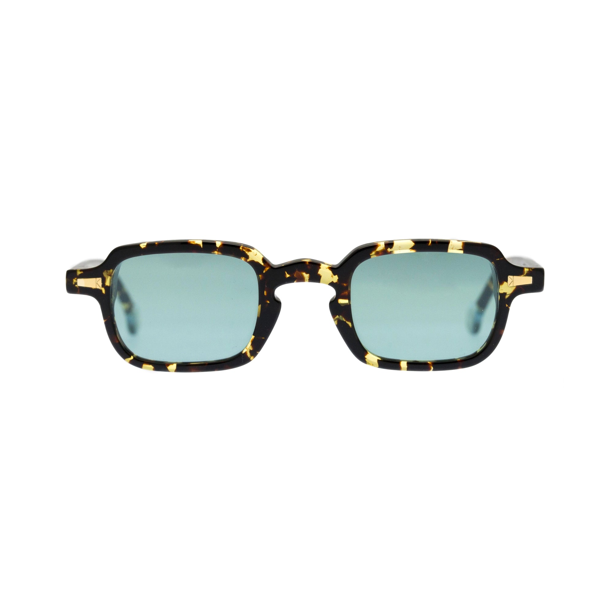 Kyme Eyewear Luigi: rectangular vintage sunglasses. Color Tobacco, Material Medium, Size Acetate cellulose