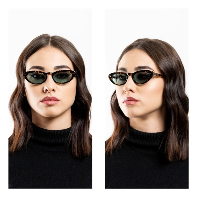 Kyme Eyewear Carmen: butterlfy vintage sunglasses. Color Camouflage black, Material Acetate cellulose, Size Medium
