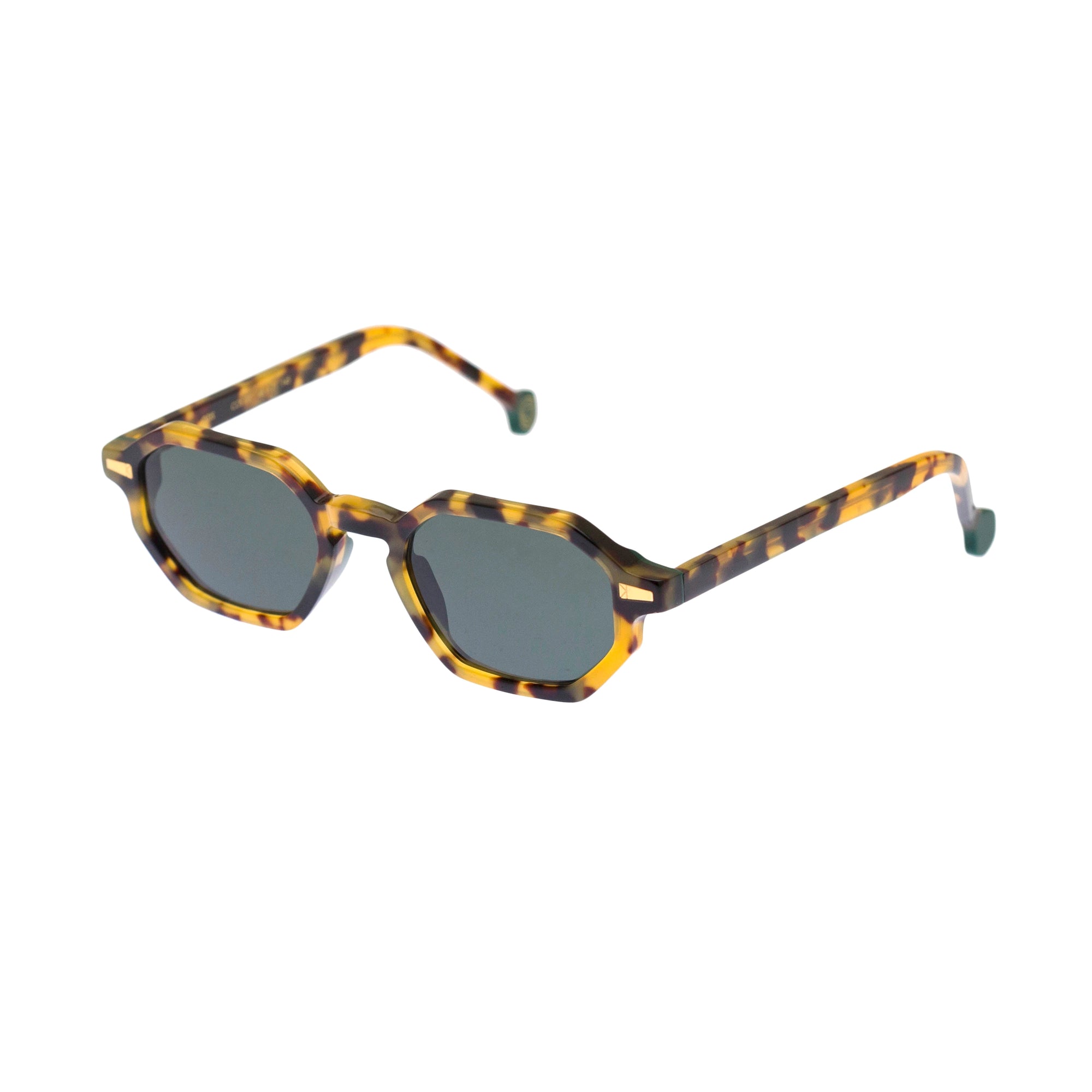 Kyme Eyewear Otis: octagonal vintage sunglasses. Color Black, Material Acetate cellulose, Size Small