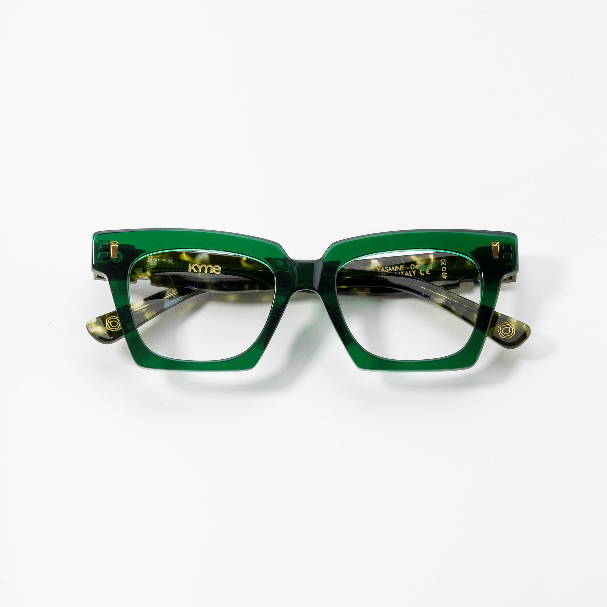 Kyme Eyewear Kyme Yasmine Green Tortoise Sunglasses - Handmade Premium Italian Eyewear. Color Green/Tortoise, Size Medium