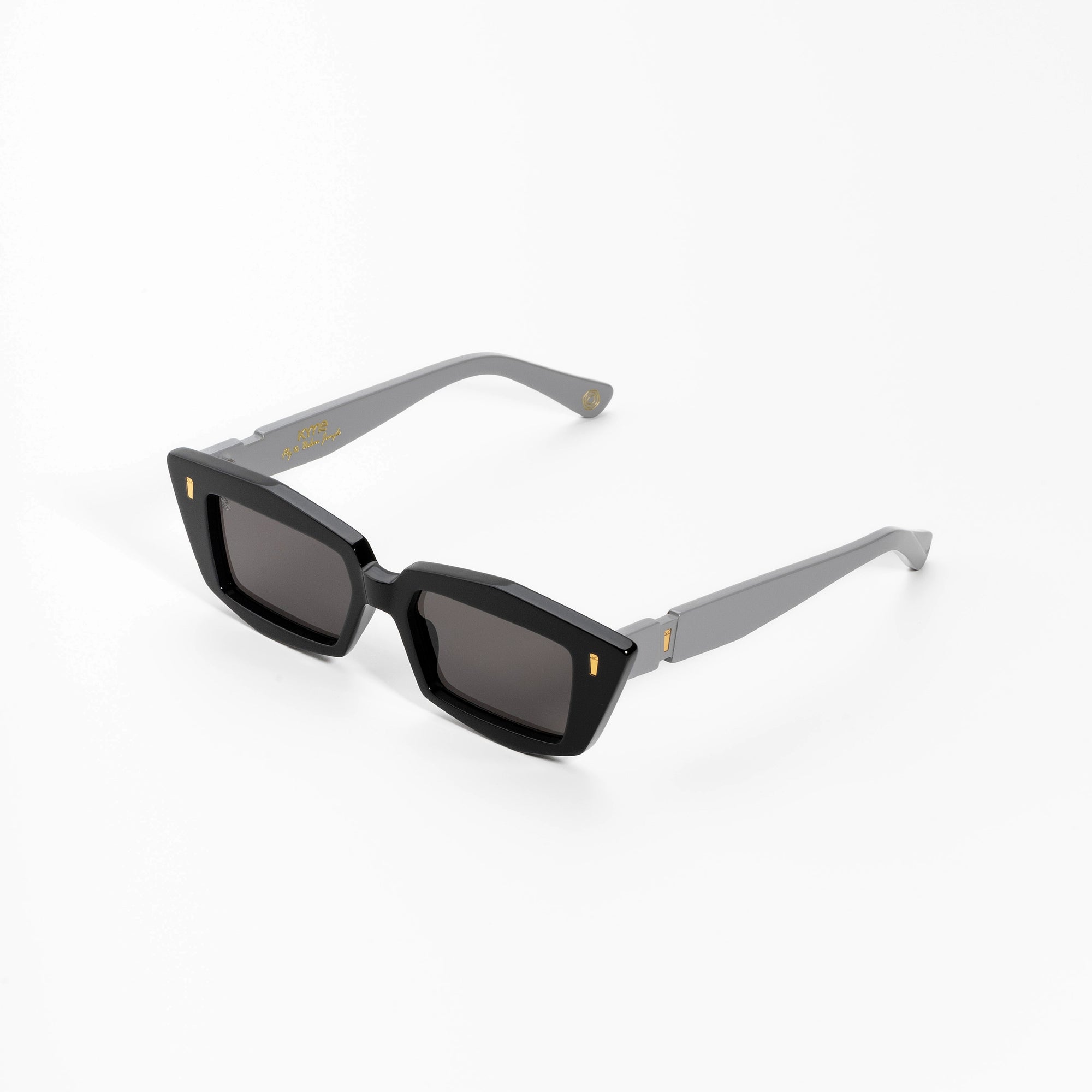 Kyme Eyewear Kyme Nova Black Sunglasses - Bold Handmade Italian Fashion Eyewear. Color Black, Size Medium