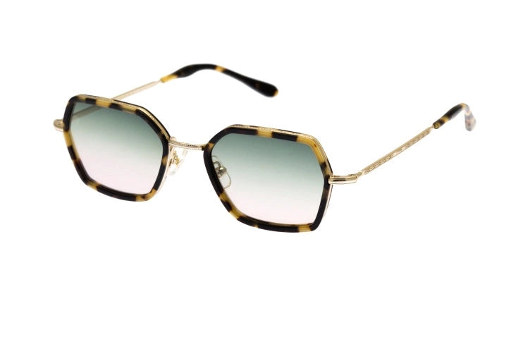 Kyme Eyewear Ben: squared vintage sunglasses. Color Black, Material Stainless steel/Acetate, Size Medium
