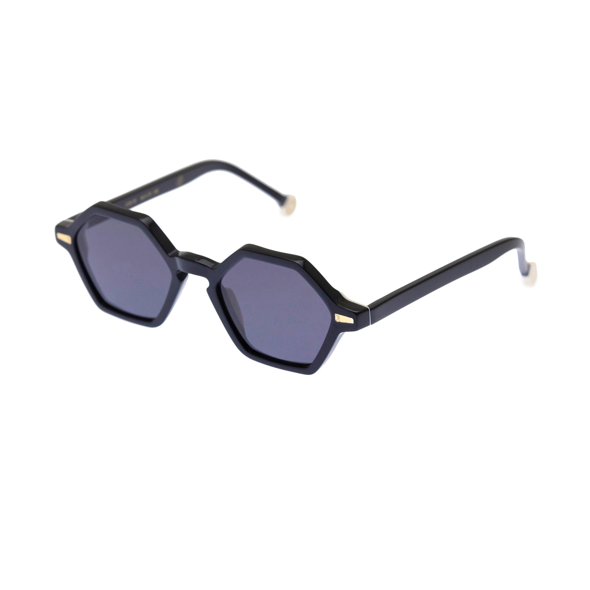 Kyme Eyewear COLE6: hexagonal vintage sunglasses. Color Pink, Material Acetate cellulose, Size Small
