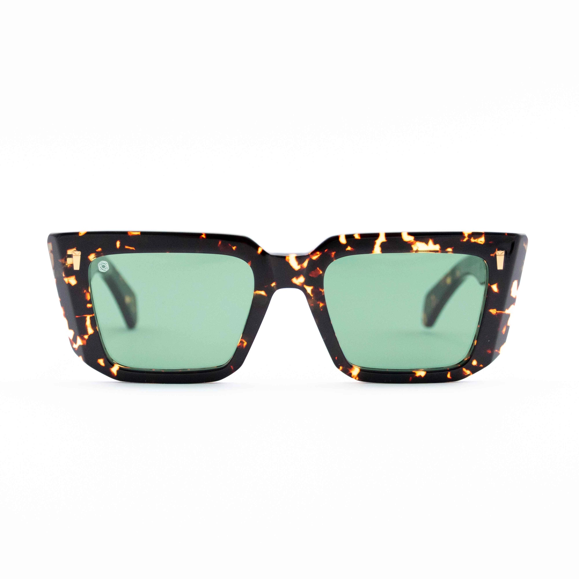 Kyme Eyewear COZY3: streetwear women bold rectangular sunglasses. Color Turtle, Material Acetate cellulose, Size Large