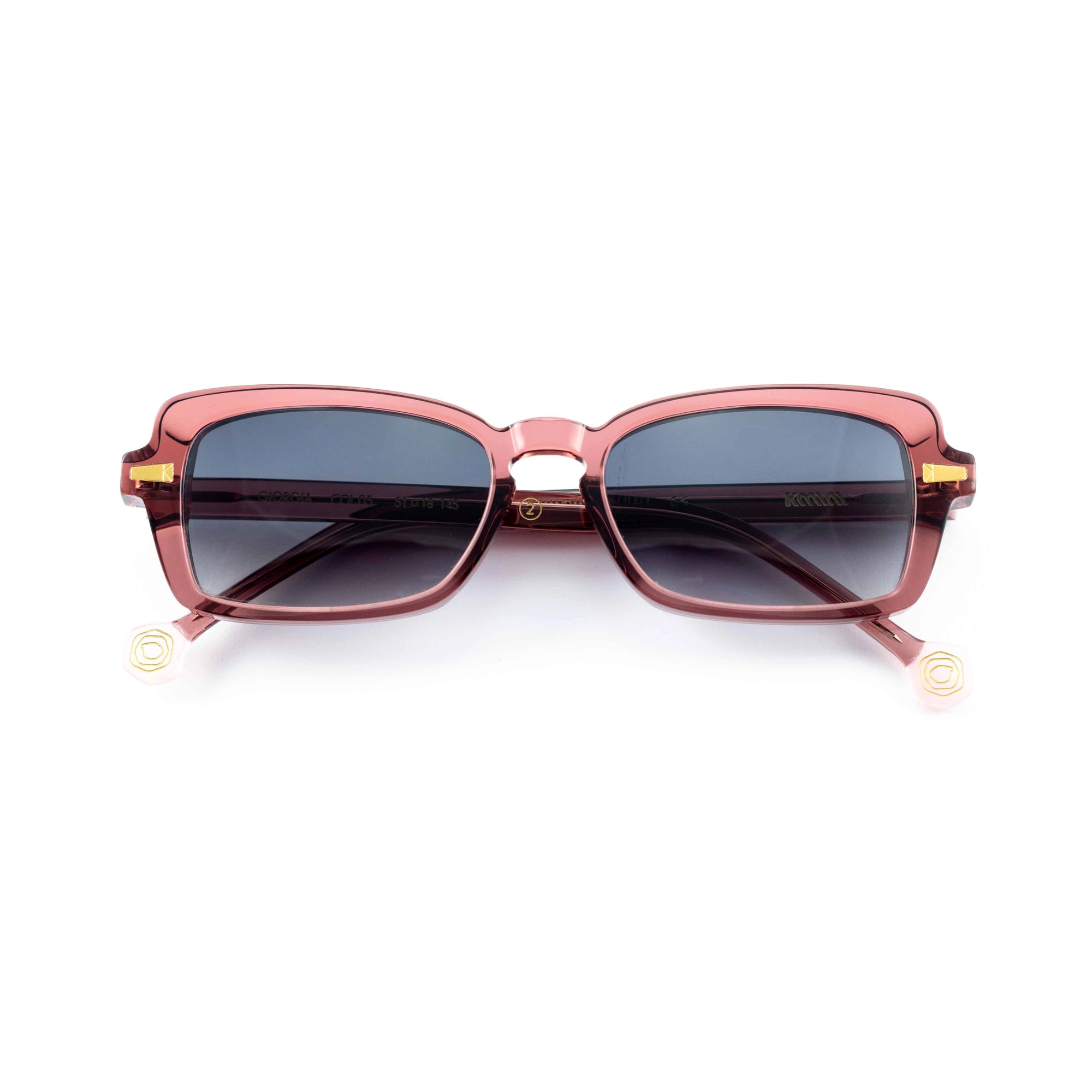 Kyme Eyewear GIORGIA2: cat-eye vintage sunglasses. Color Dark avana, Material Acetate cellulose, Size Medium