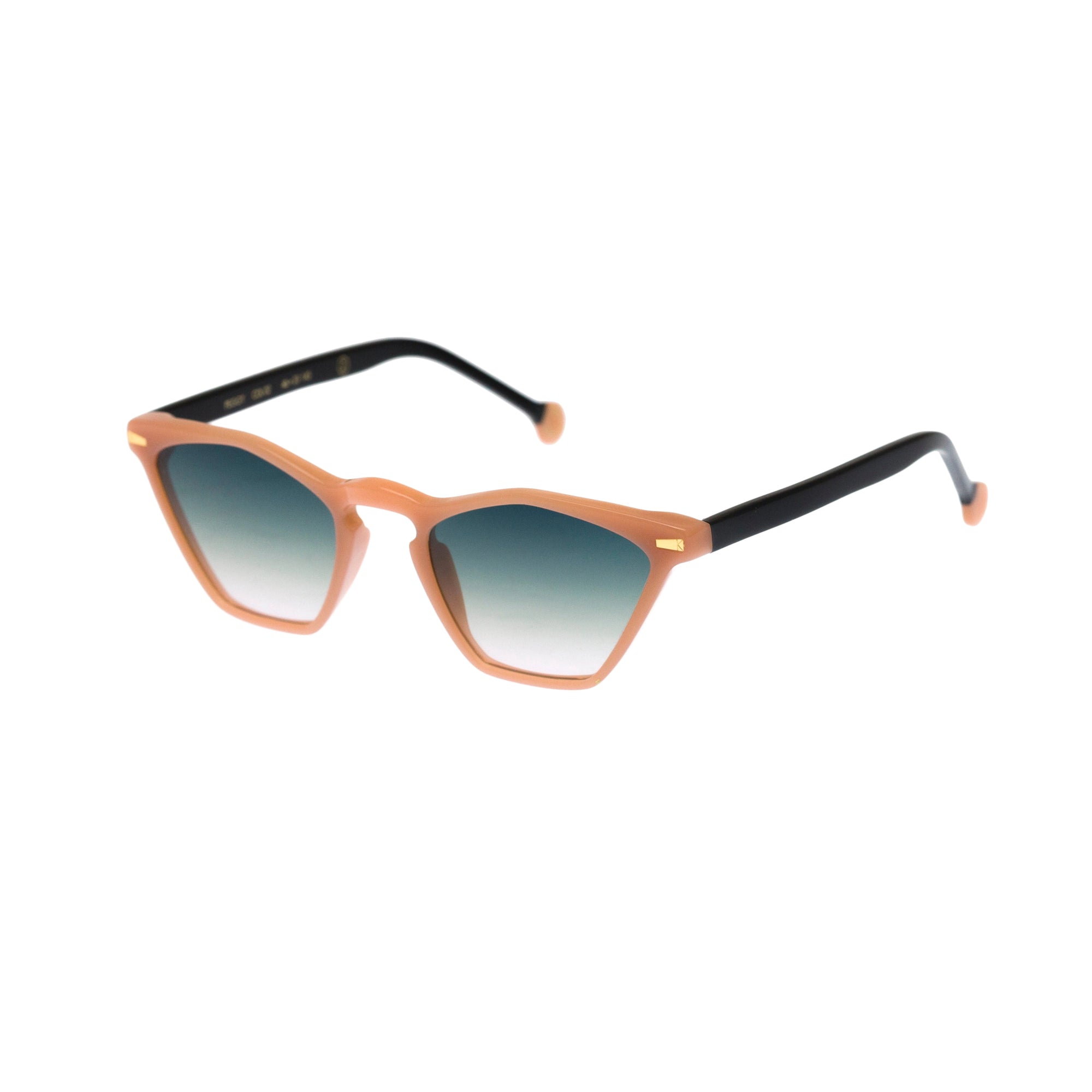 Kyme Eyewear Peggy: vintage cat-eye sunglasses. Color Camouflage black, Material Acetate cellulose, Size Small