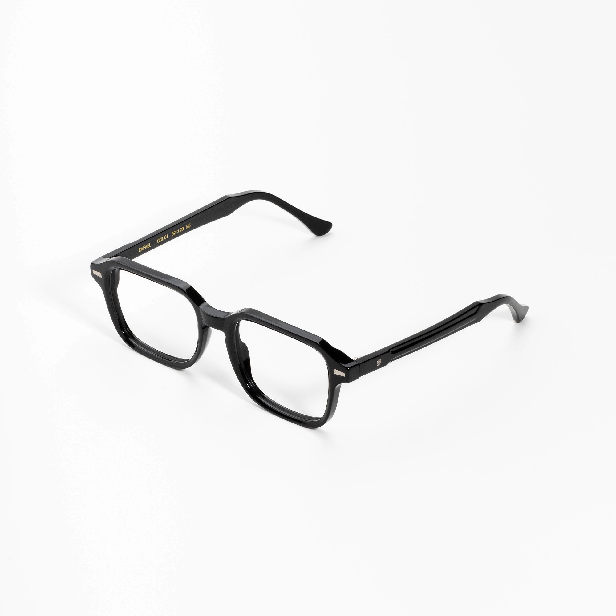Kyme Eyewear Kyme Rafael Black Sunglasses - Handmade Italian Eyewear for Classic Style. Color Black, Size Medium