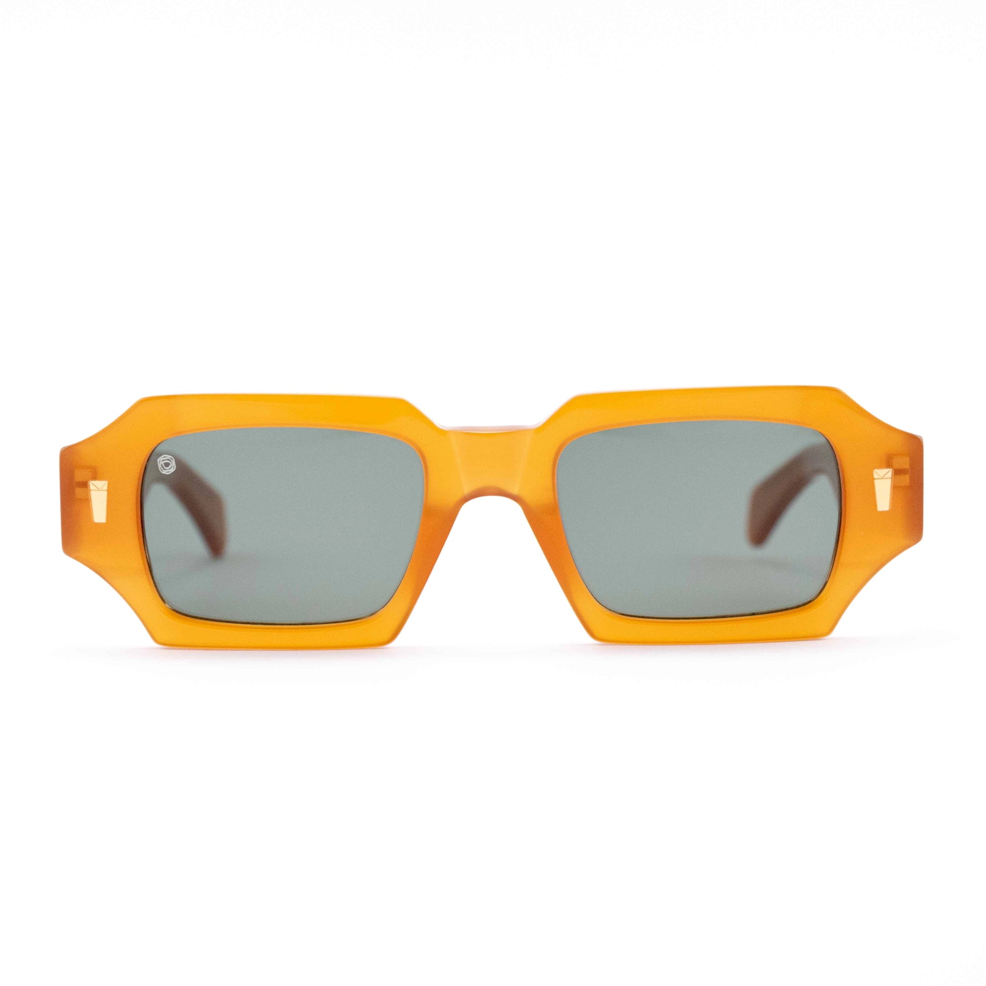 Kyme Eyewear Kendrick: rectangular streetwear sunglasses. Color Dark avana, Material Acetate cellulose, Size Medium