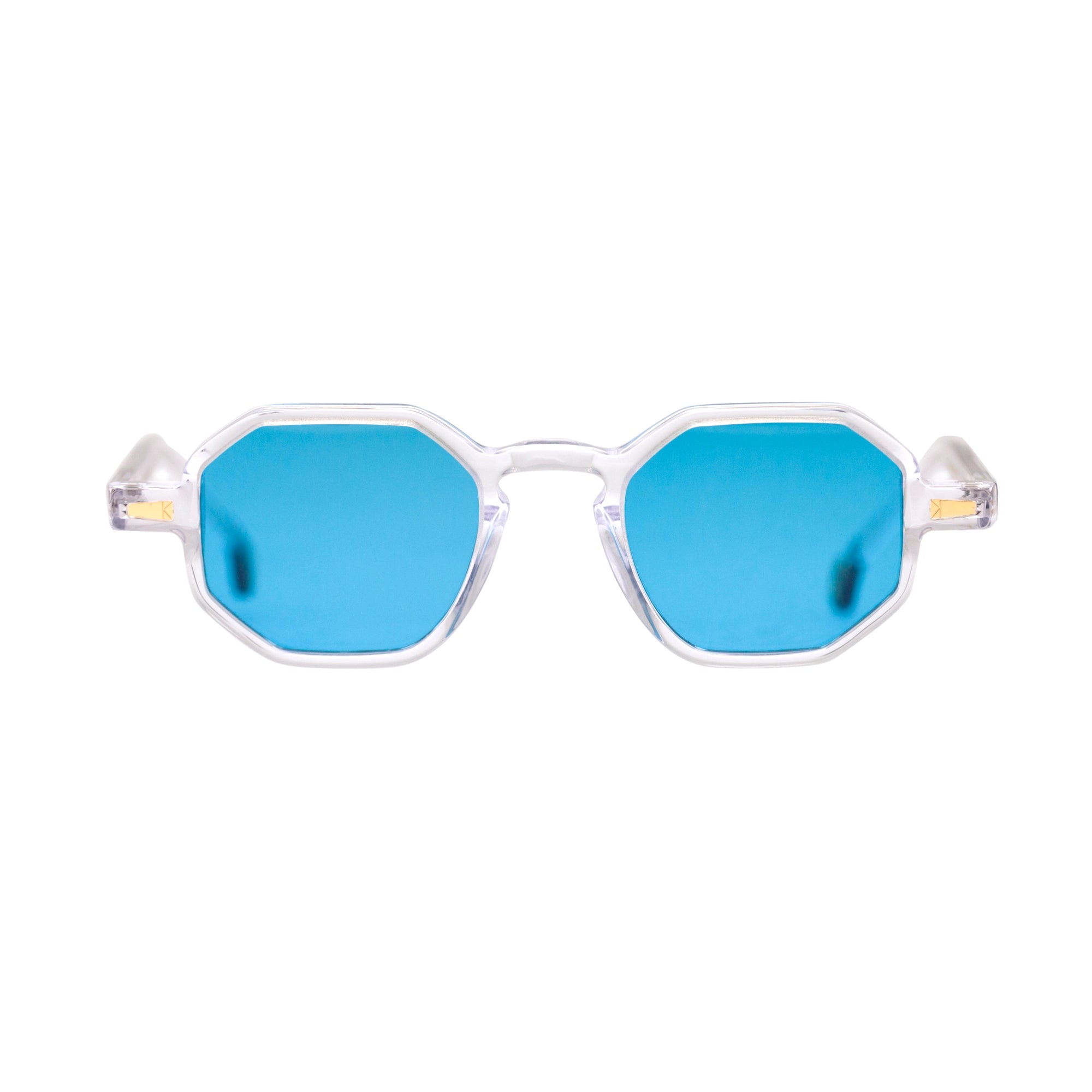 Kyme Eyewear Rio: vintage octagonal sunglasses. Color Transparent, Material Acetate cellulose, Size Small