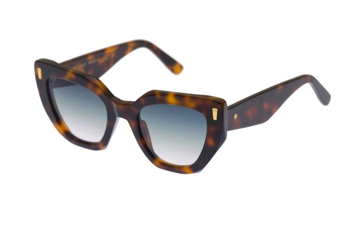 Kyme Eyewear Ipanema: oversize cat-eye sunglasses. Color Tobacco, Material Acetate cellulose, Size Medium