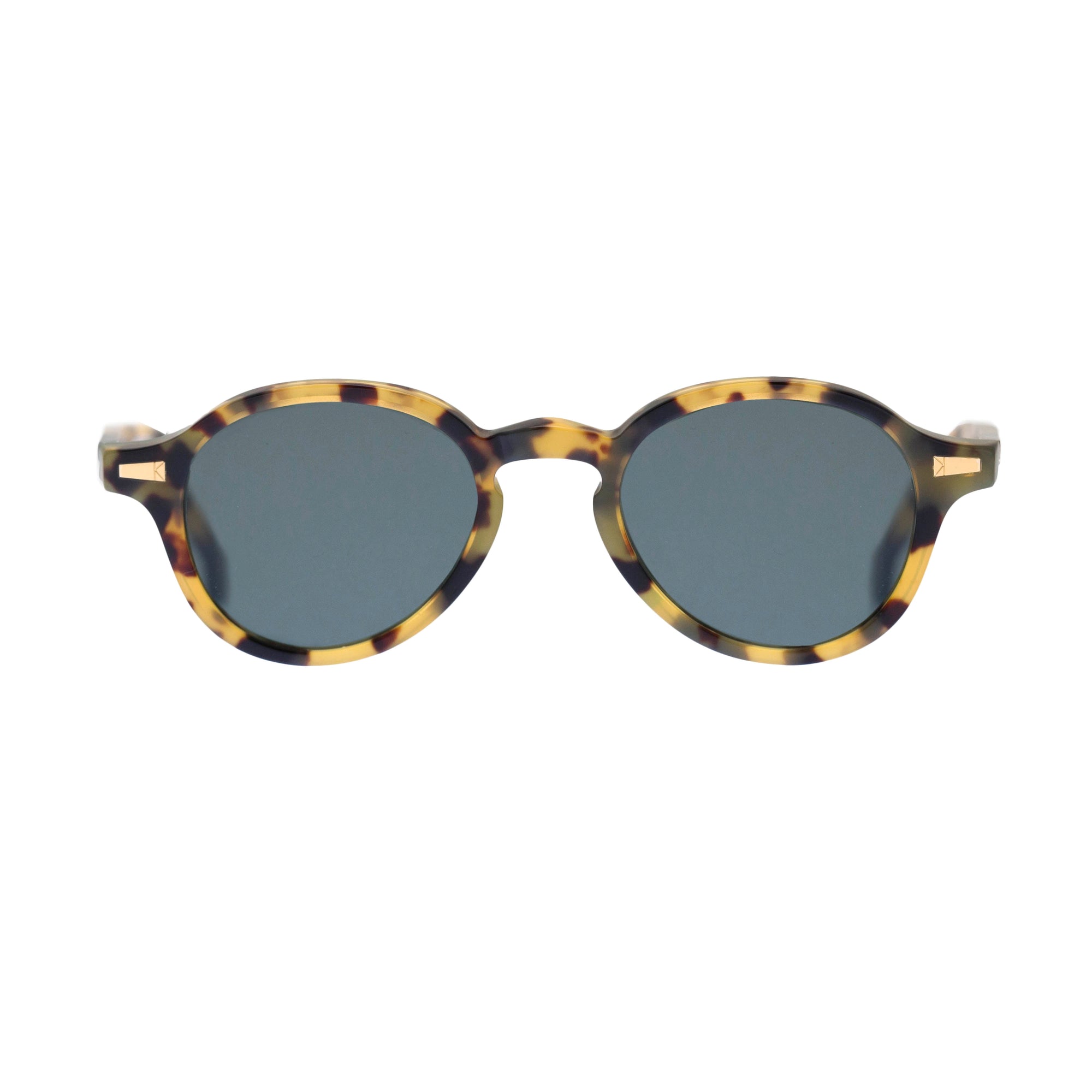 Kyme Eyewear Ezio: aviator vintage sunglasses. Color Camouflage black, Material Acetate cellulose, Size Small