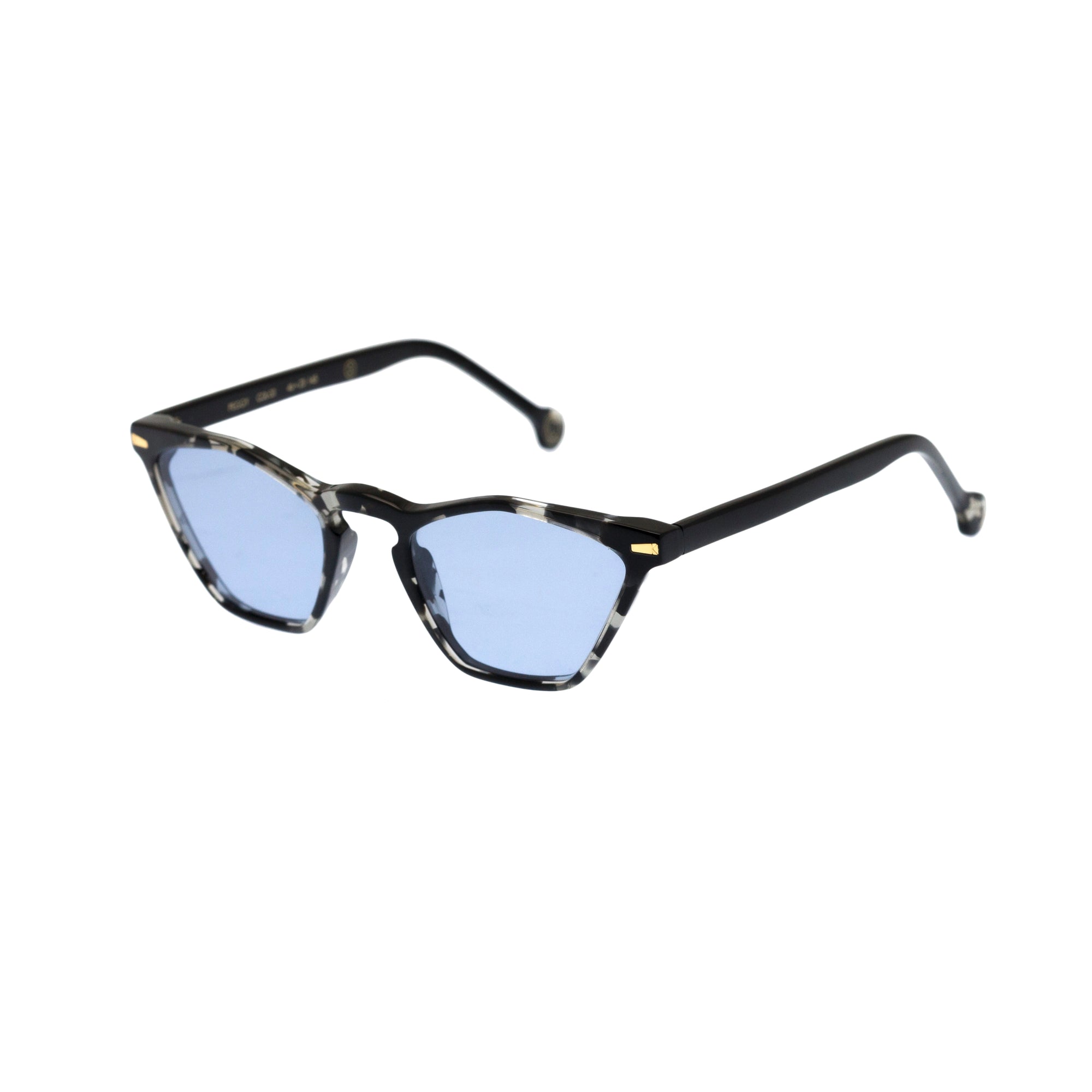 Kyme Eyewear Peggy: vintage cat-eye sunglasses. Color Camouflage black, Material Acetate cellulose, Size Small