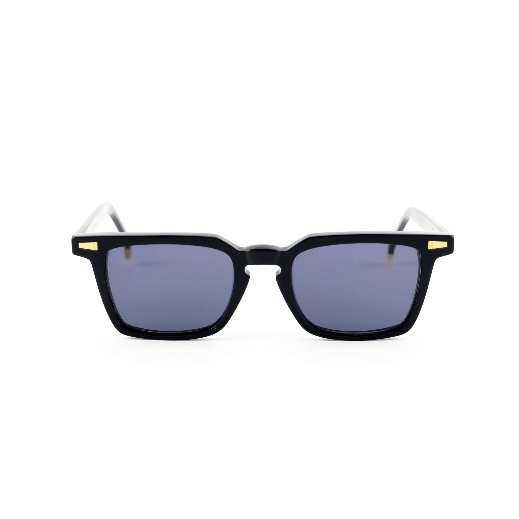 Kyme Eyewear Vlad: vintage rectangular sunglasses. Color Camouflage black, Material Acetate cellulose, Size Small
