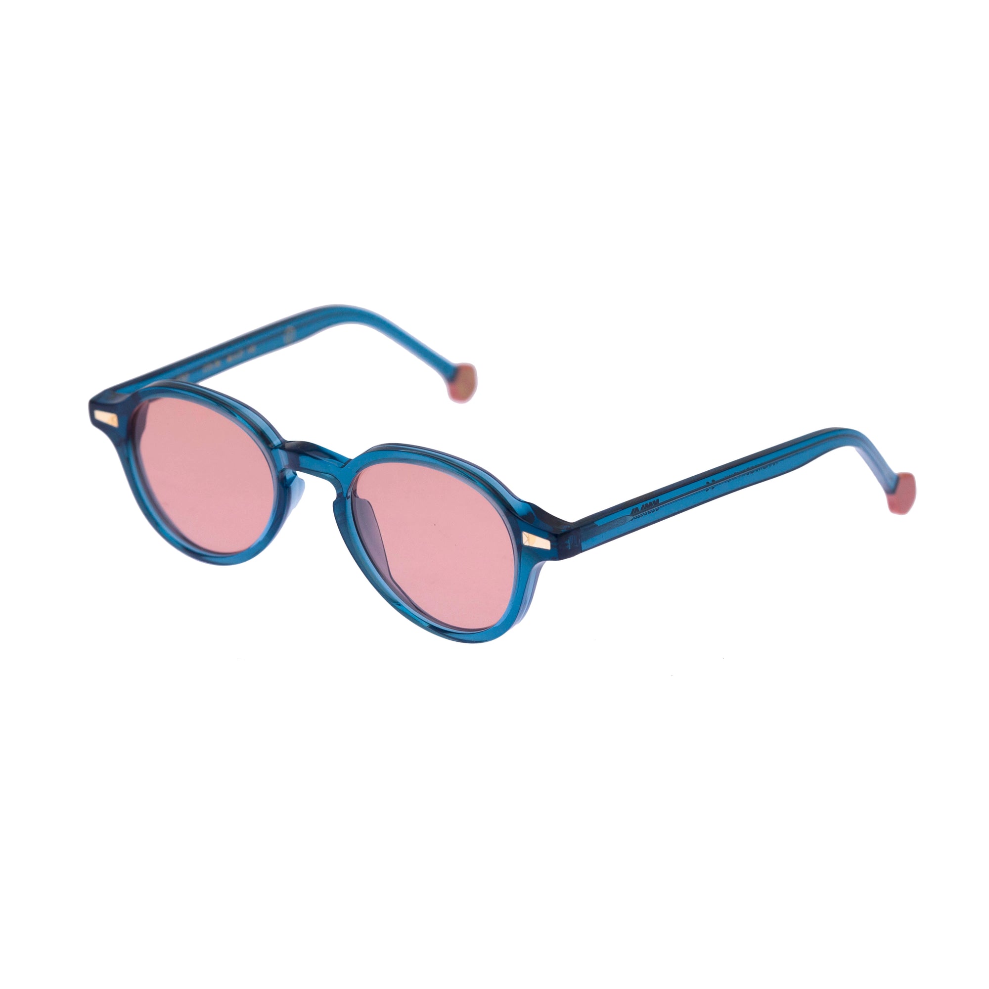 Kyme Eyewear Ezio: aviator vintage sunglasses. Color Petroleum, Material Acetate cellulose, Size Small