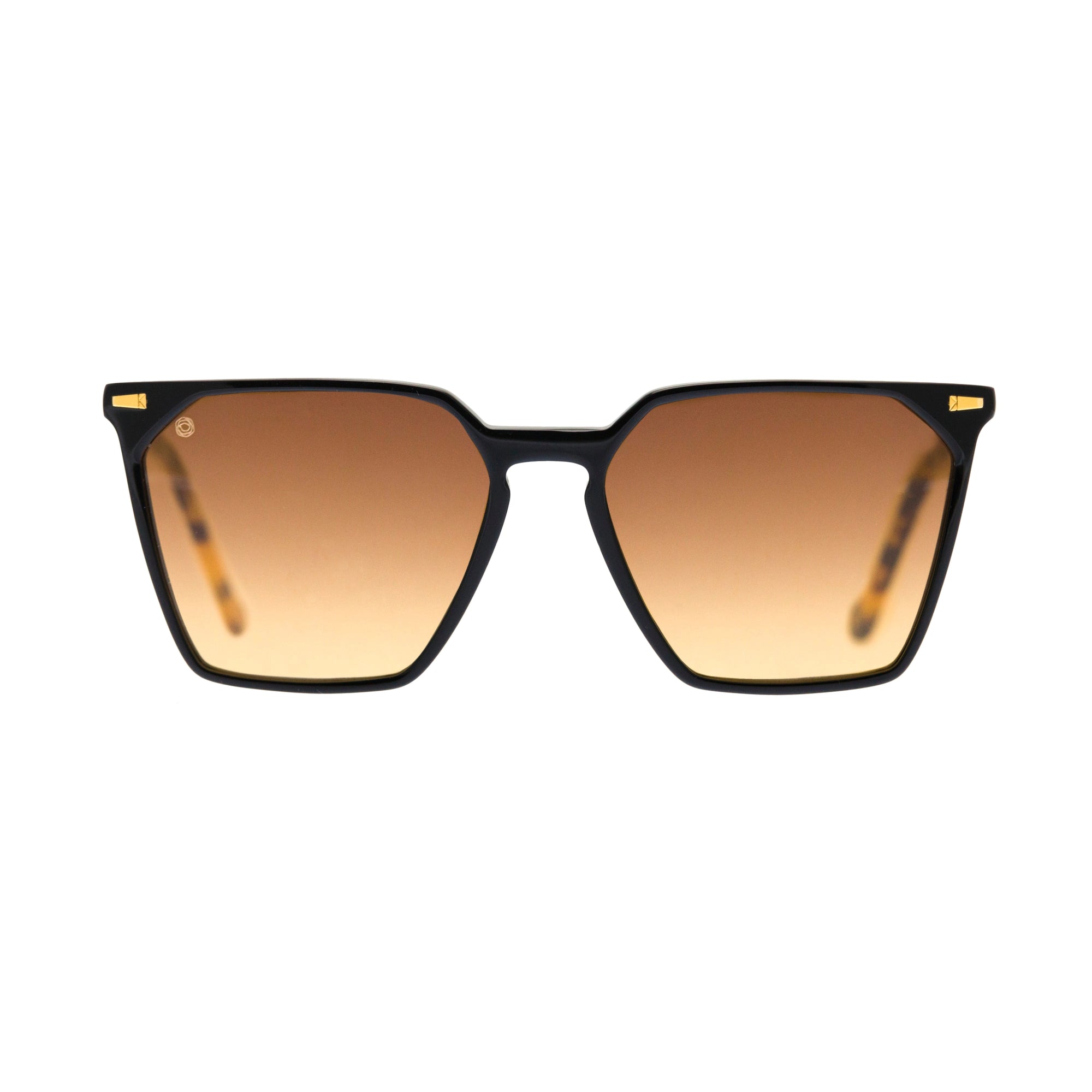Kyme Eyewear Gracebay: oversized ultralite acetate squared sunglasses. Color Brown, Material Acetate cellulose, Size Large