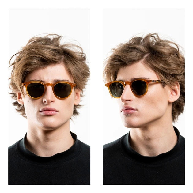 Kyme Eyewear Bob: pantos vintage sunglasses. Color Matt black, Material Acetate cellulose, Size Small