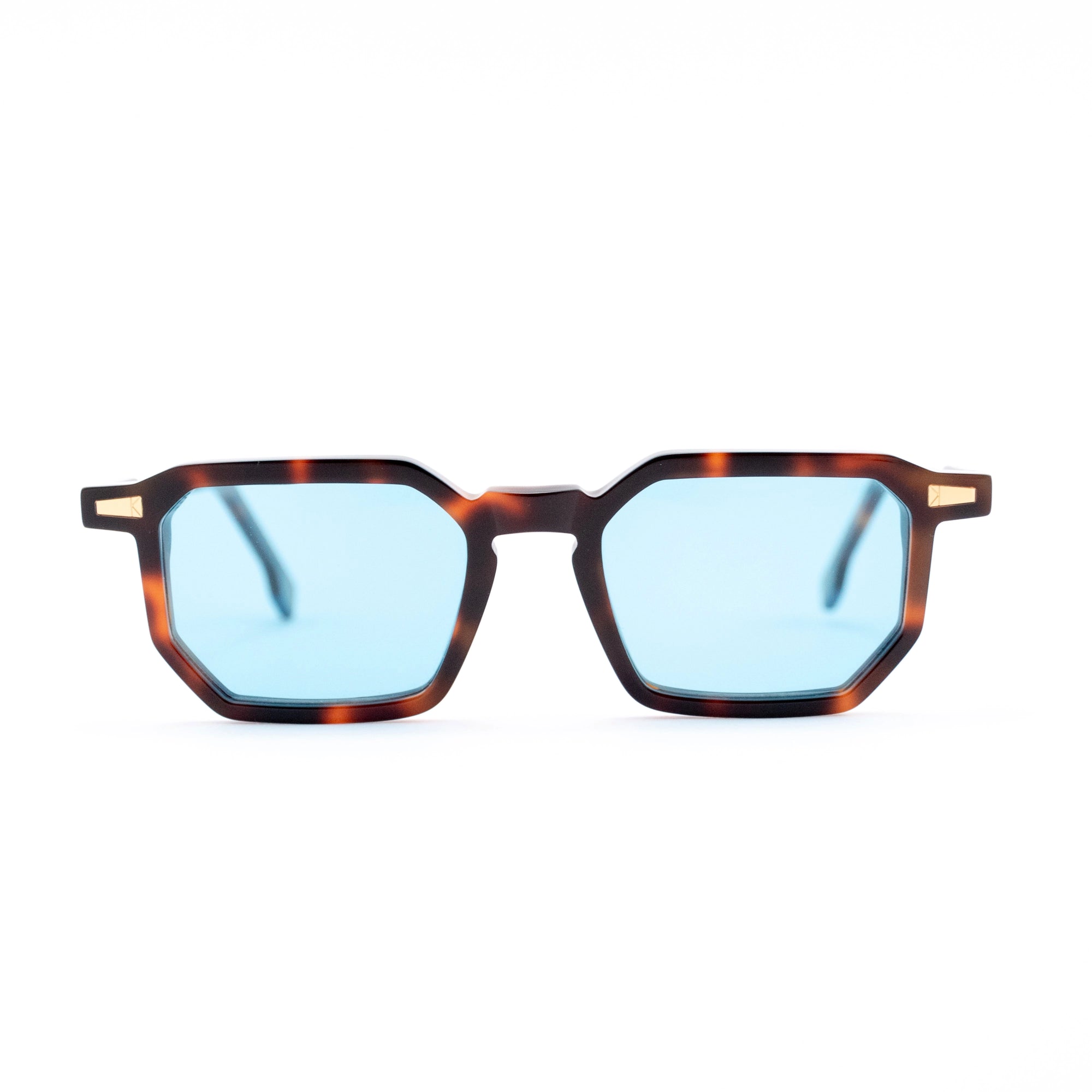 Kyme Eyewear IDALGO1: rectangular vintage sunglasses. Color Black, Material Acetate cellulose, Size Medium